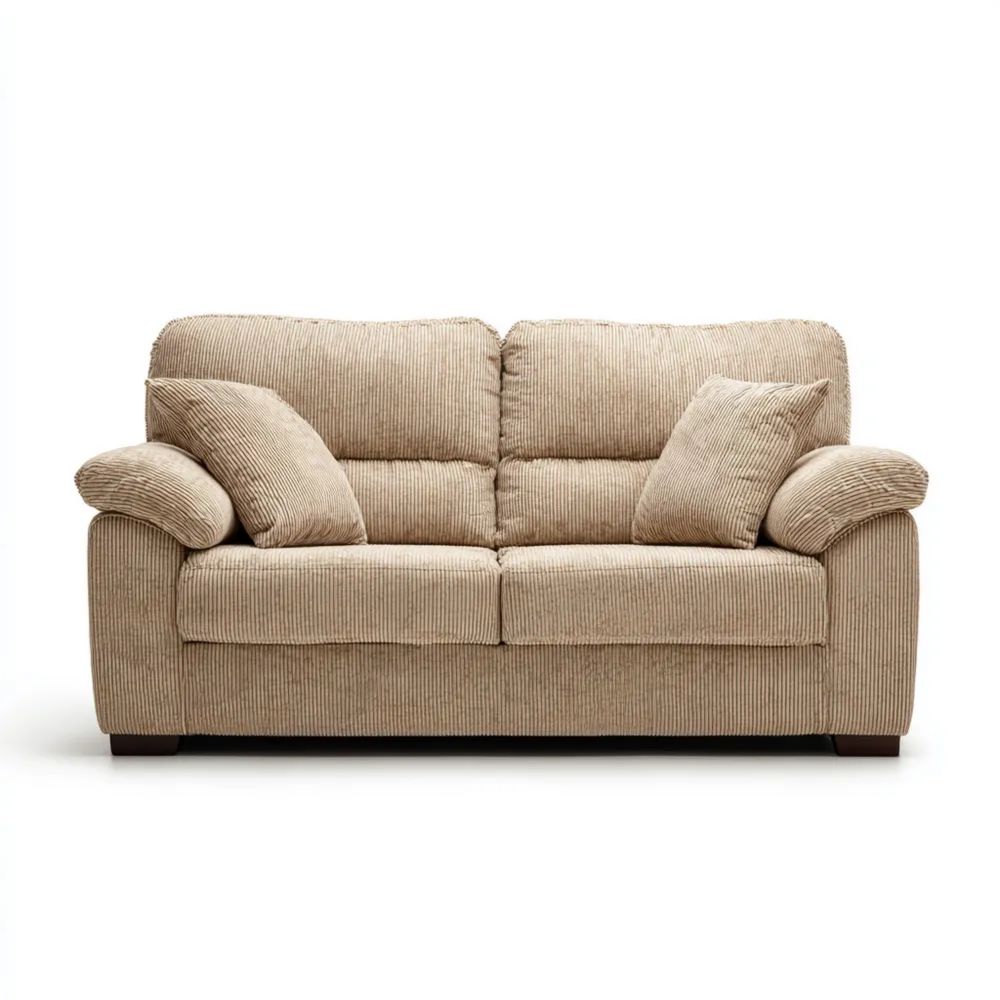 Canapé deux places en tissu 150x85x90 cm - Beige - Design contemporain