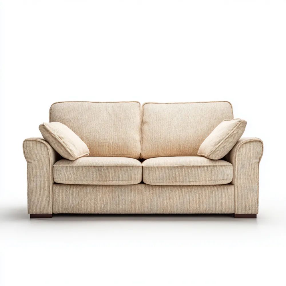 Canapé deux places tissu 140x85x90 cm - Beige - Design classique