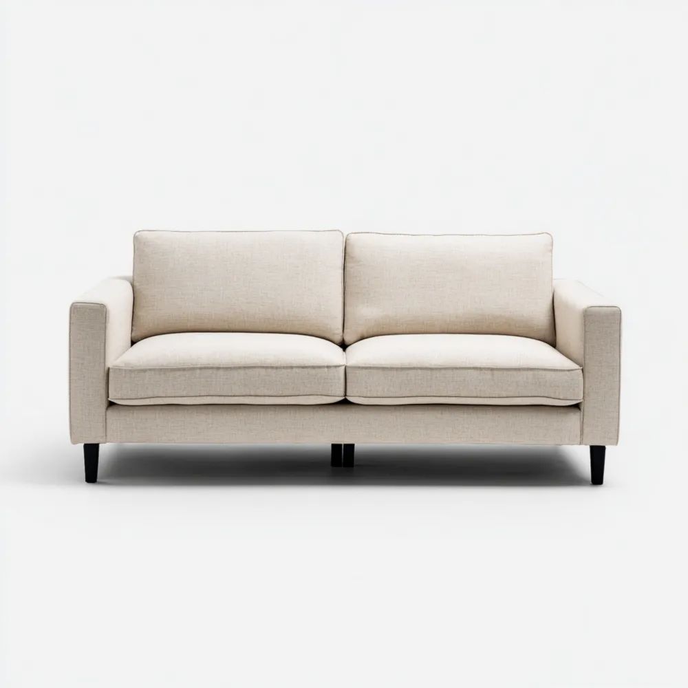 Canapé Deux Places Tissu 150x85x75 cm – Beige – Design Moderne