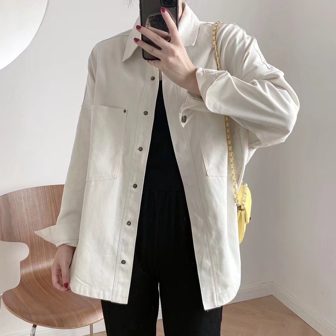 Casual washed denim shirt