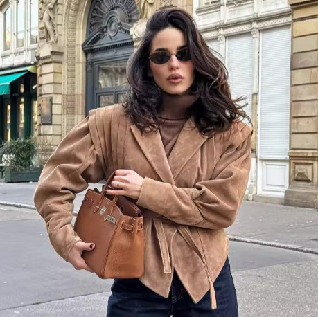 Padded shoulder jacket