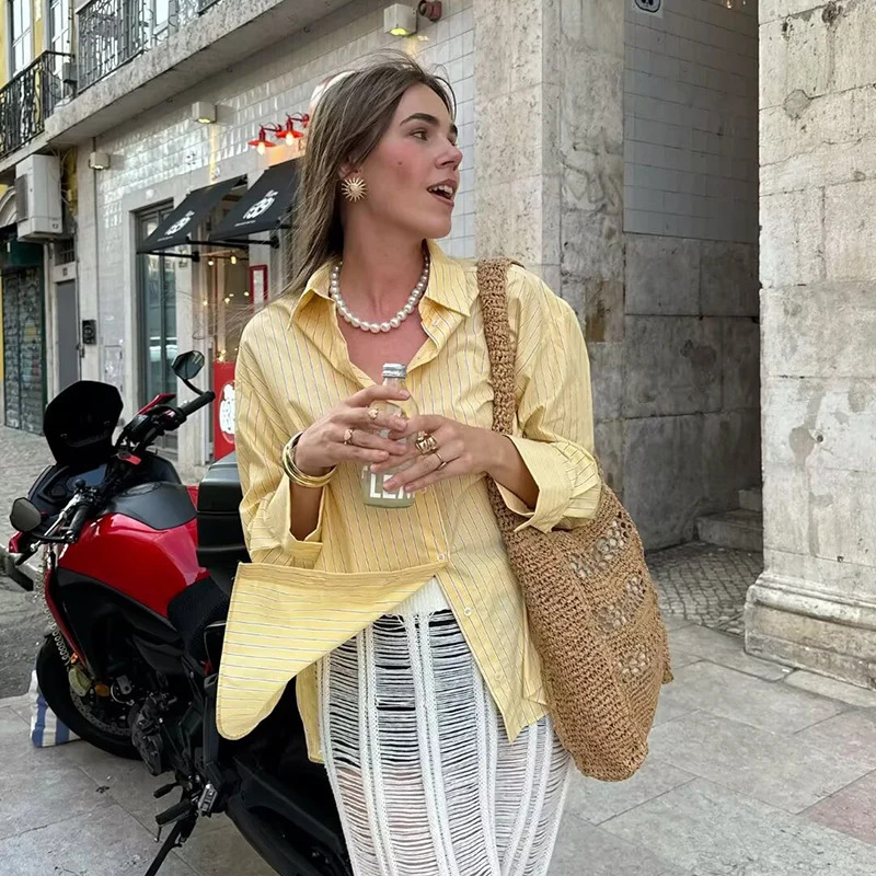 Chic loose stripe shirt