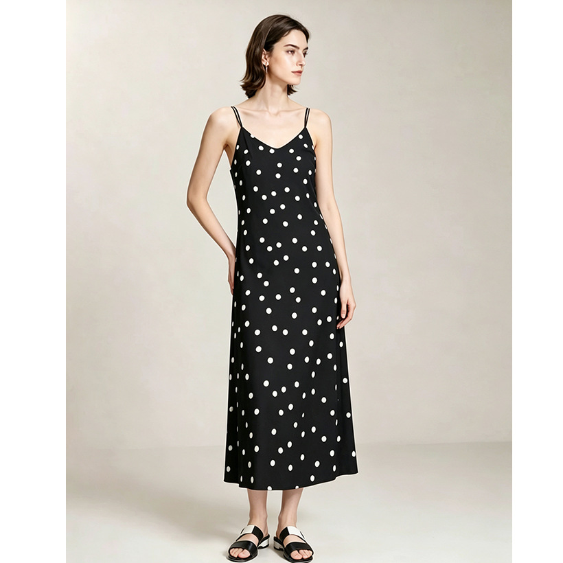 Summer acetate fabric dress