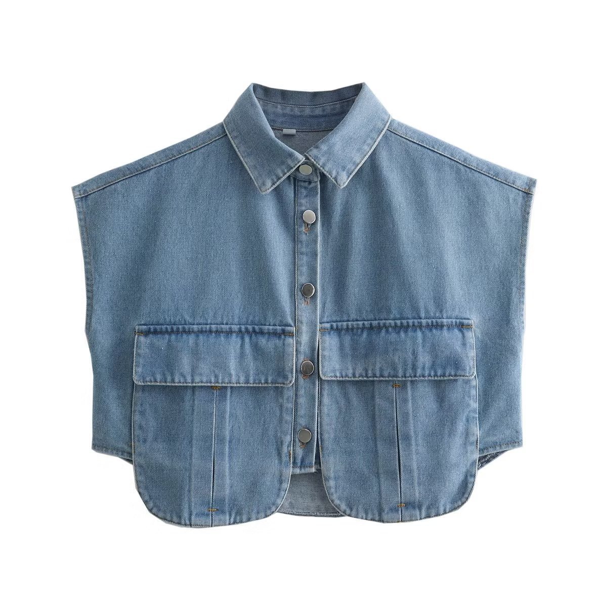 Sleeveless short shirt