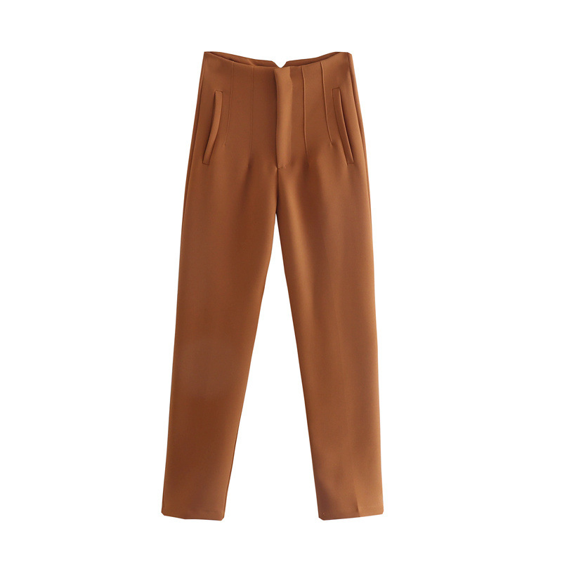 Slim cropped casual pants