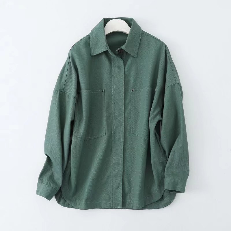 Casual washed denim shirt