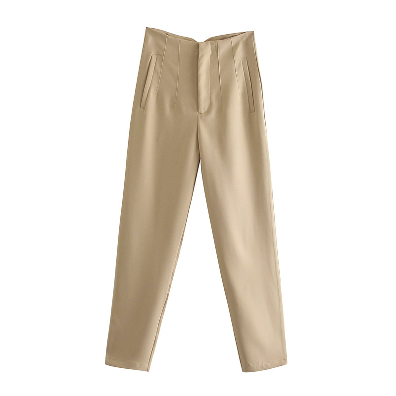 Slim cropped casual pants