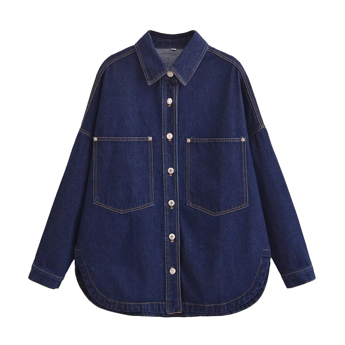Casual washed denim shirt