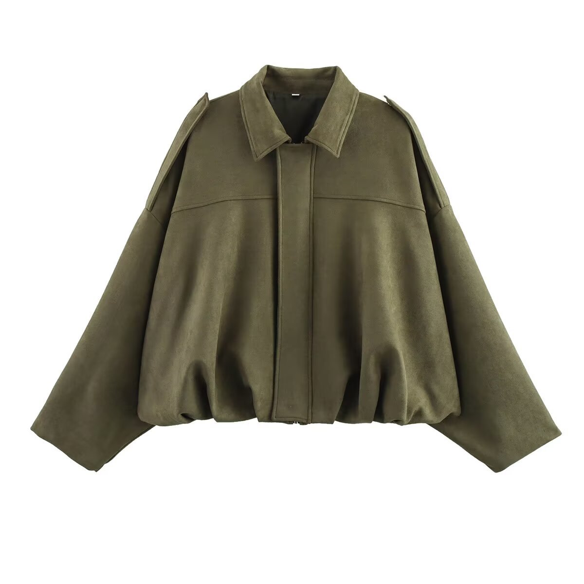 Suede bomber jacket