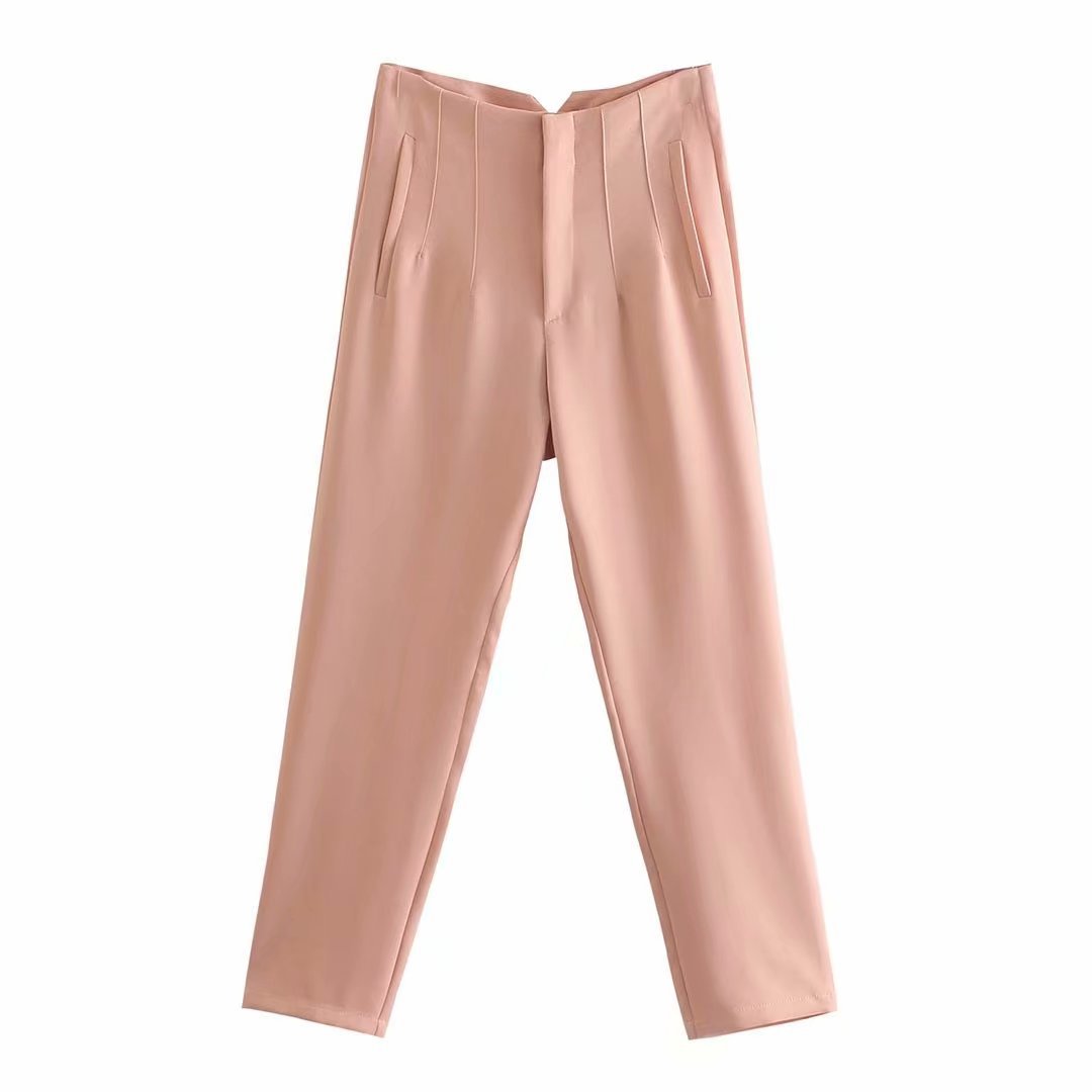 Slim cropped casual pants
