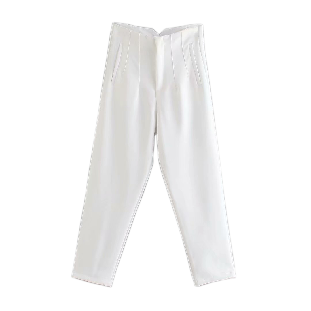 Slim cropped casual pants