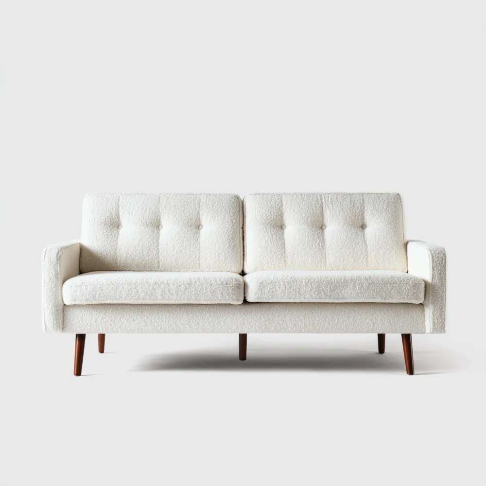 2-Sitzer-Sofa Stoff 150x85x90 cm - Creme - Skandinavisches Design
