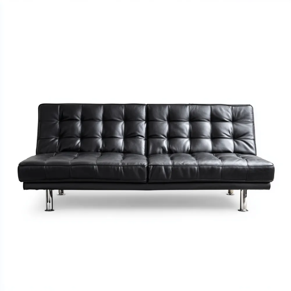 2-Sitzer-Sofa Kunstleder 180x85x75 cm – Schwarz – Modernes Design
