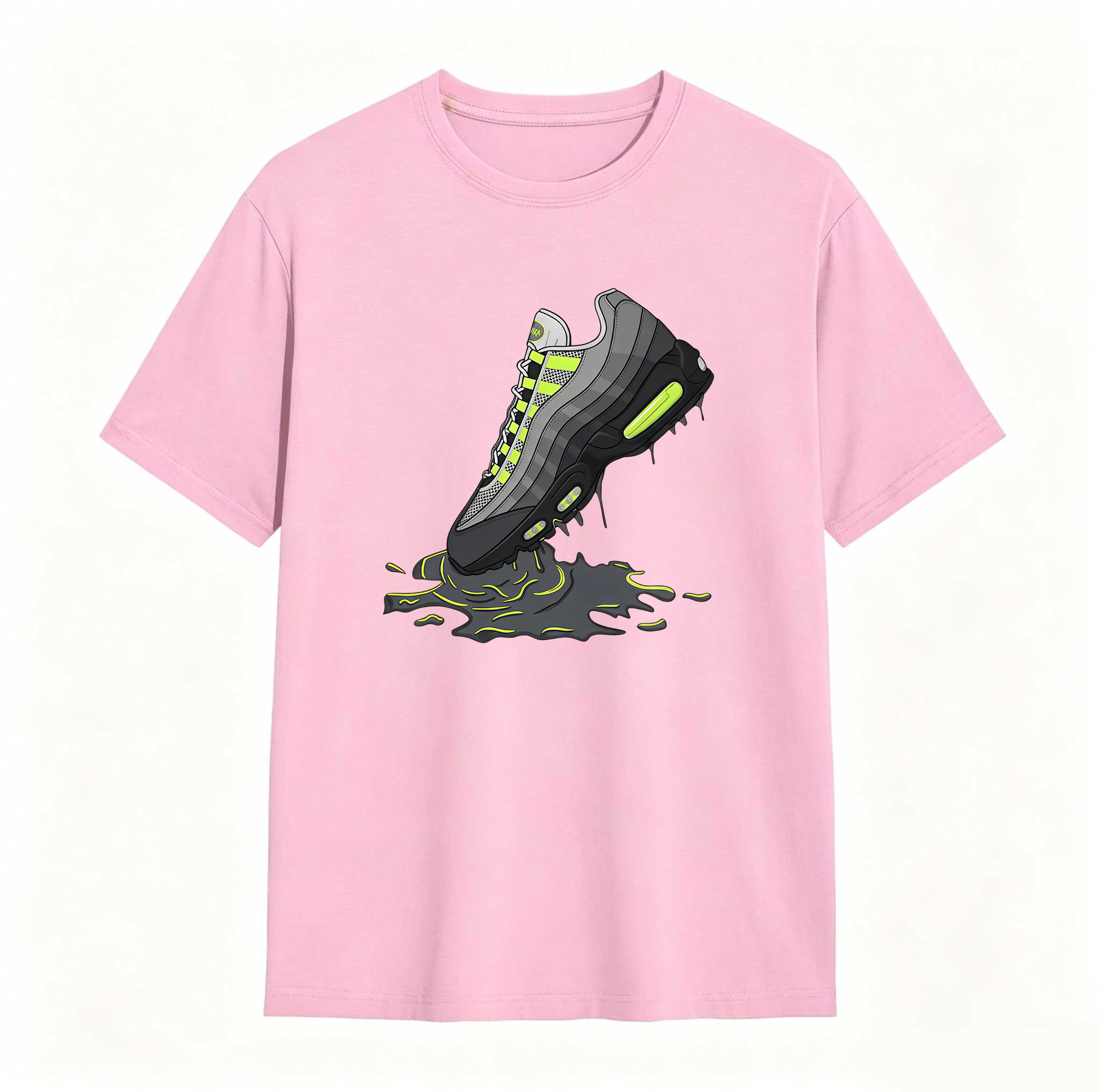 Air Max 95 Big Bubble Neon Yellow Black Cool Grey 2026 OG T Shirt Match Dripping Shoe
