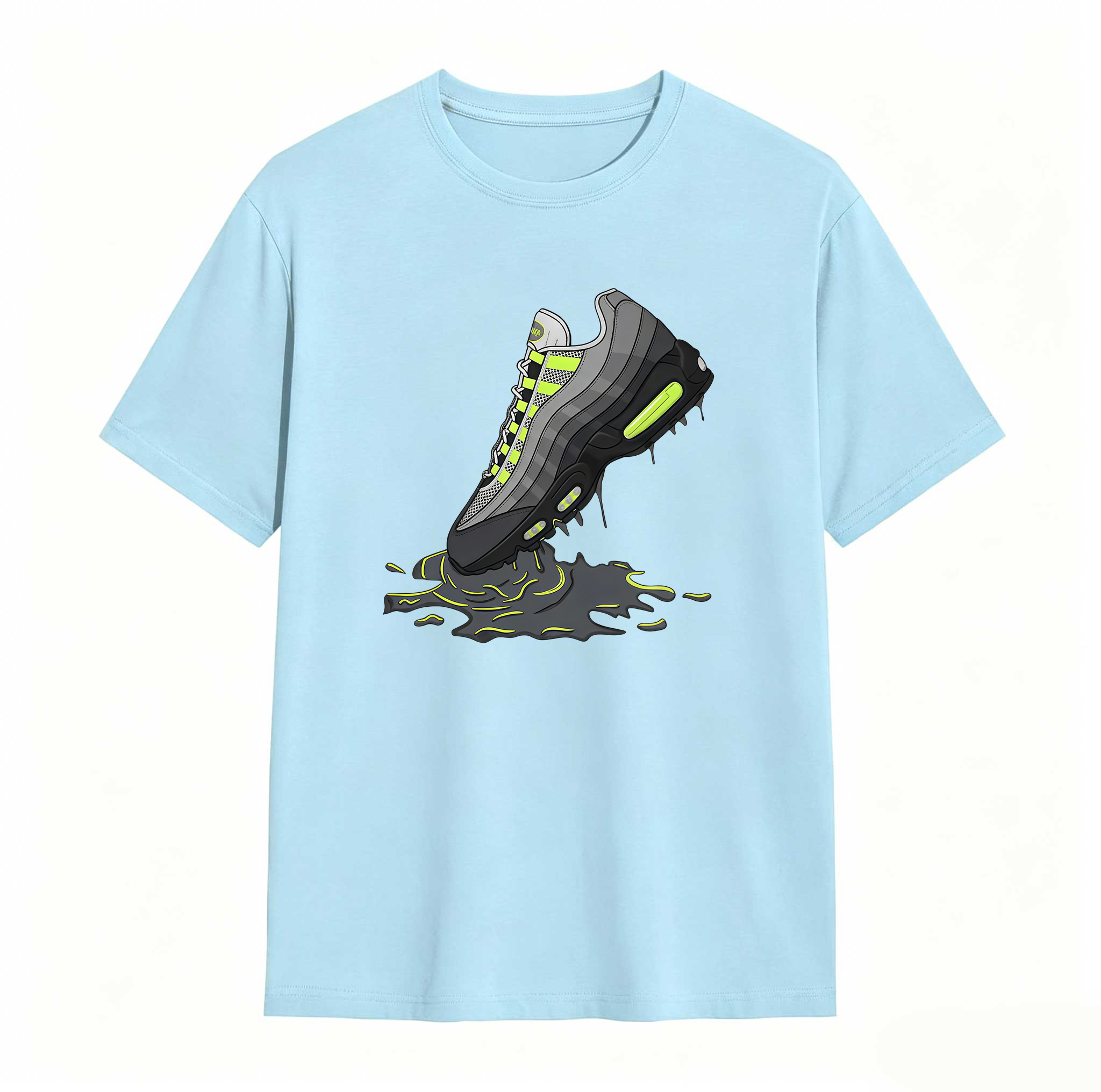 Air Max 95 Big Bubble Neon Yellow Black Cool Grey 2026 OG T Shirt Match Dripping Shoe