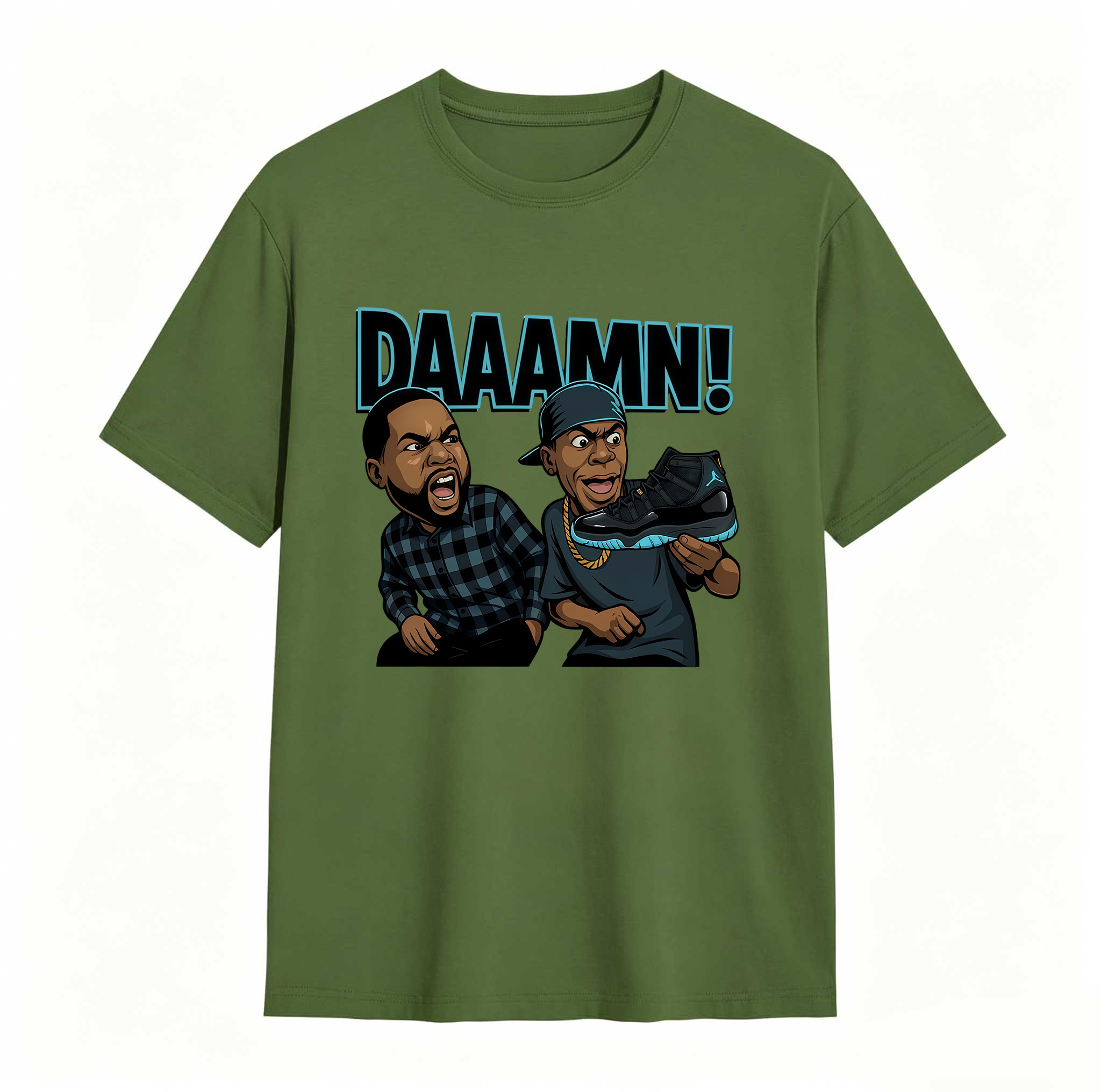 DAAAMN! Shirt To Match Jordan 11 Gamma, Jordan 11 Gamma Sneaker Mactching Shirt, Jordan Match Tee, AJ 11 Gamma Sneaker Match Shirt
