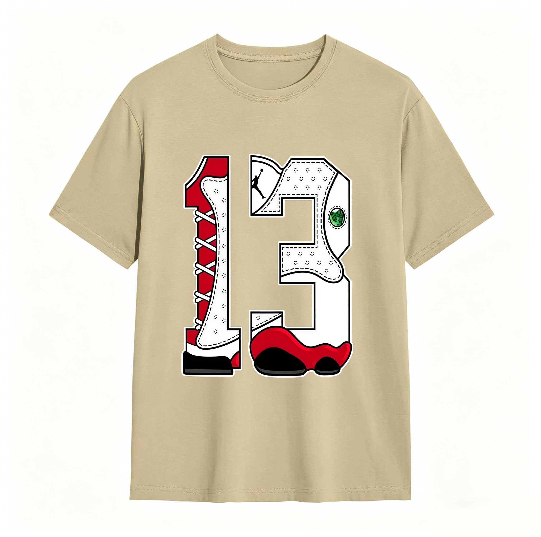 Cartoon Hands Sneaker Tees - Match Air Jordan 13 University Red