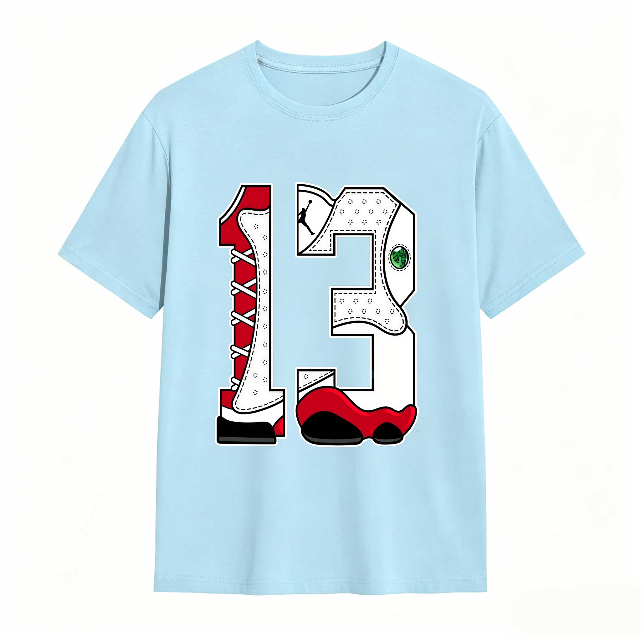 Cartoon Hands Sneaker Tees - Match Air Jordan 13 University Red