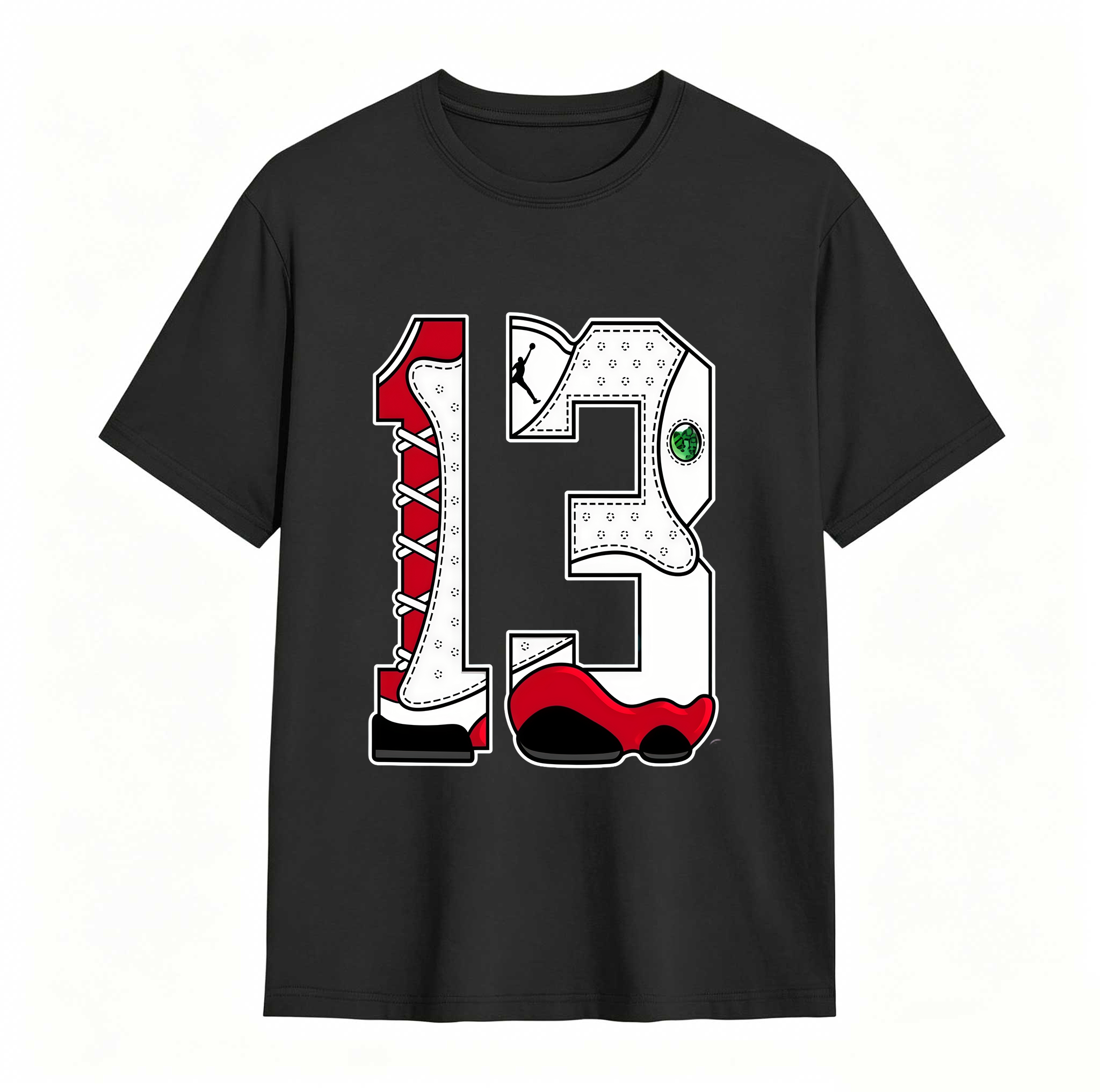 Cartoon Hands Sneaker Tees - Match Air Jordan 13 University Red