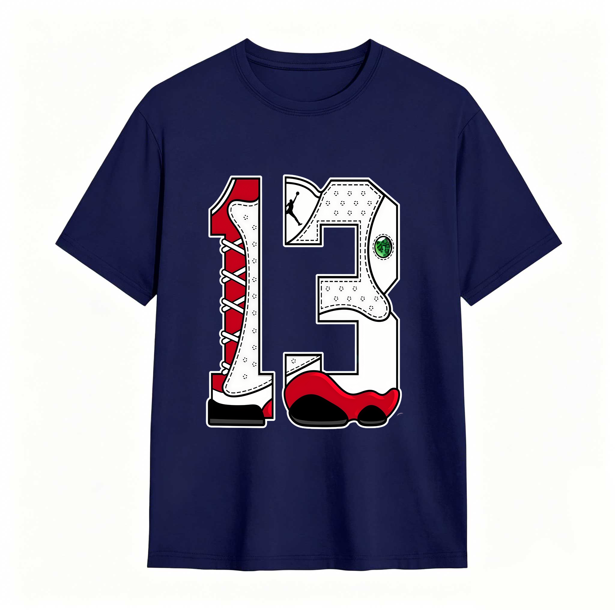 Cartoon Hands Sneaker Tees - Match Air Jordan 13 University Red
