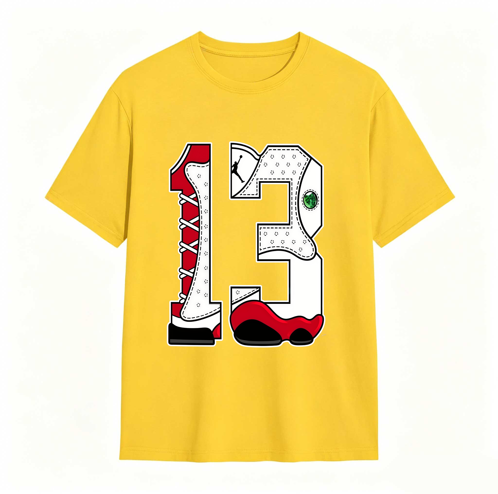 Cartoon Hands Sneaker Tees - Match Air Jordan 13 University Red