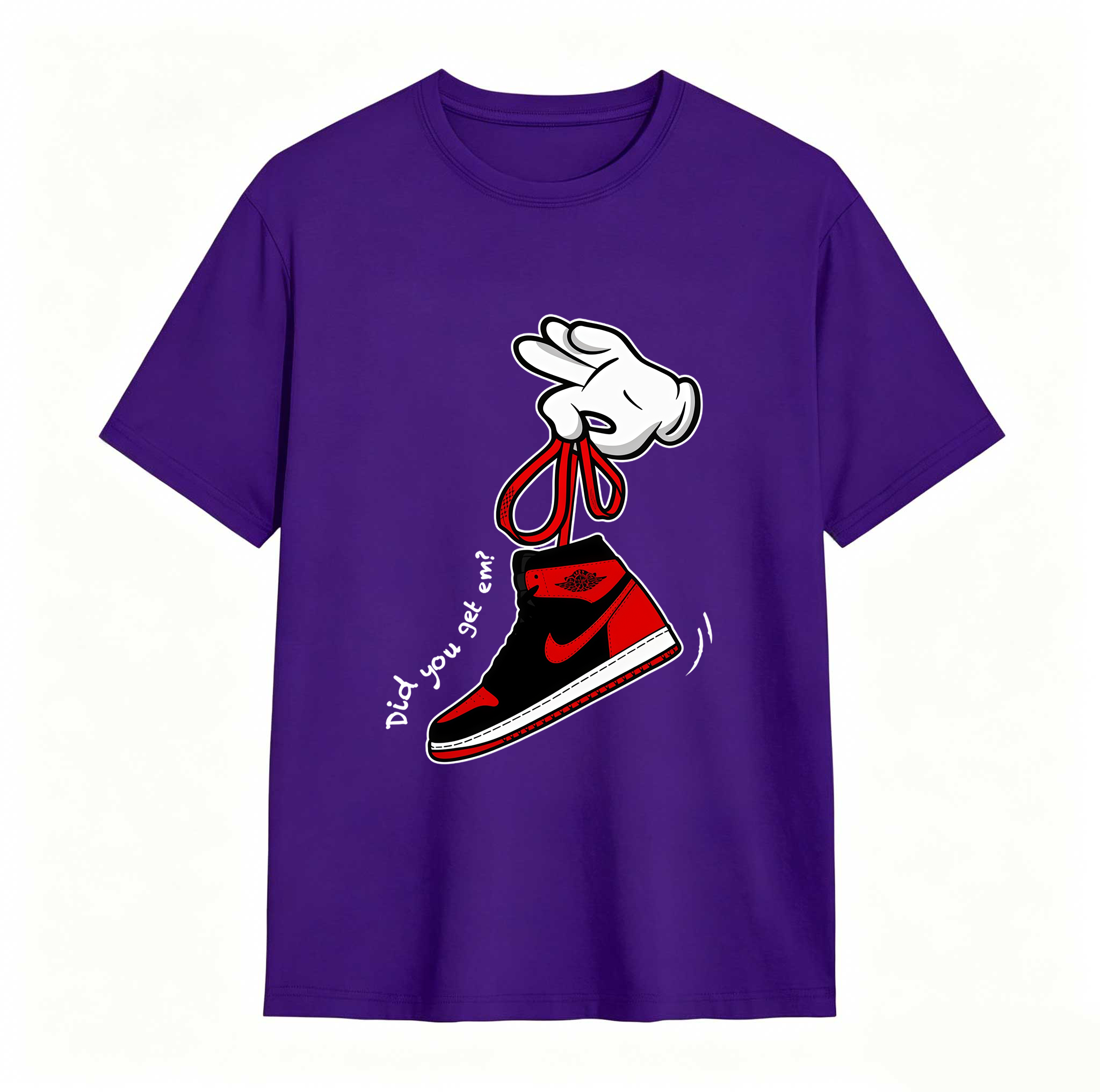 Cartoon Hands Sneaker Tees - Match Air Jordan 1 '85 Bred
