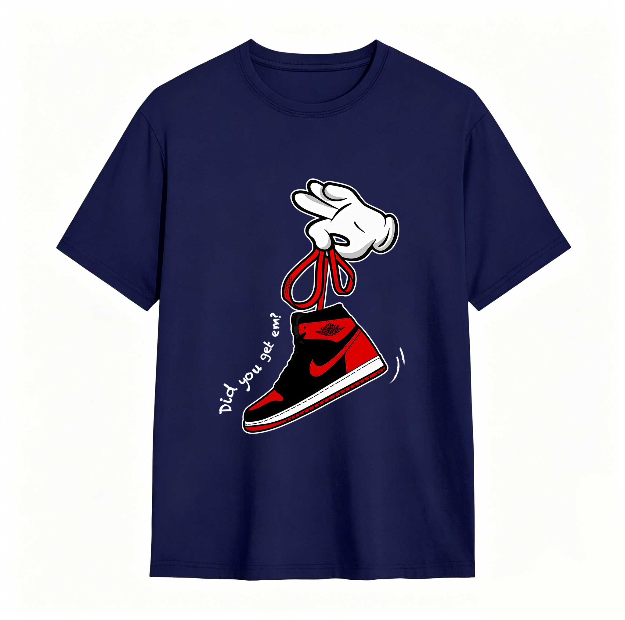 Cartoon Hands Sneaker Tees - Match Air Jordan 1 '85 Bred
