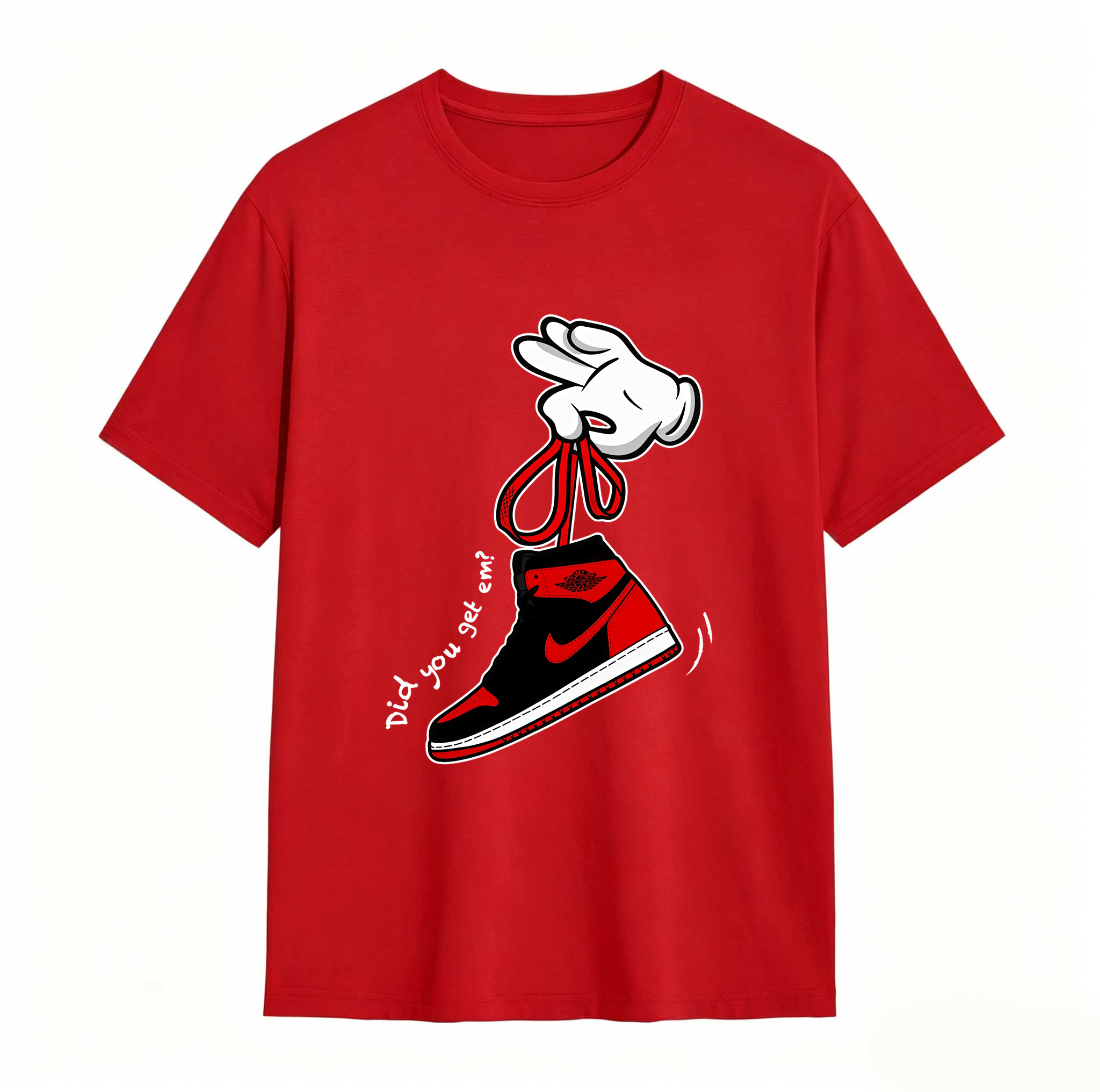 Cartoon Hands Sneaker Tees - Match Air Jordan 1 '85 Bred