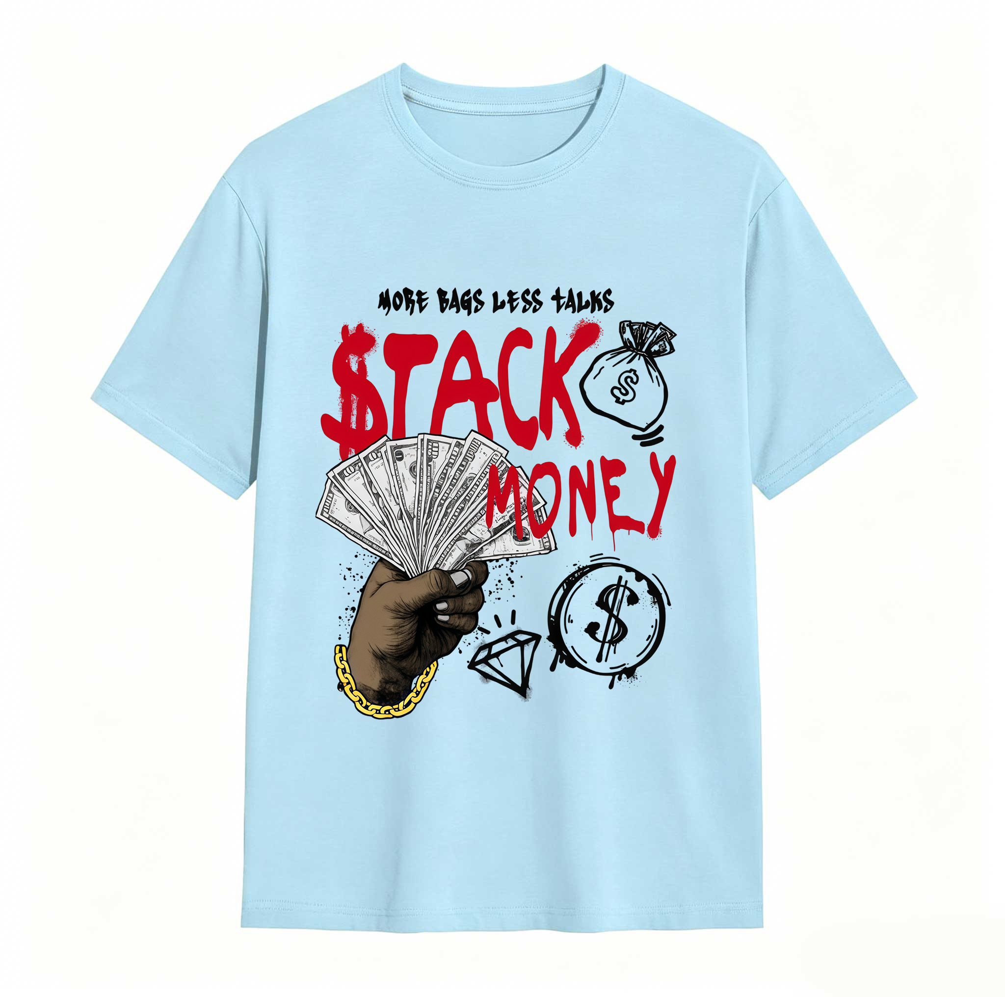 Stack Money Sneaker Tees - Match Air Jordan 13 University Red