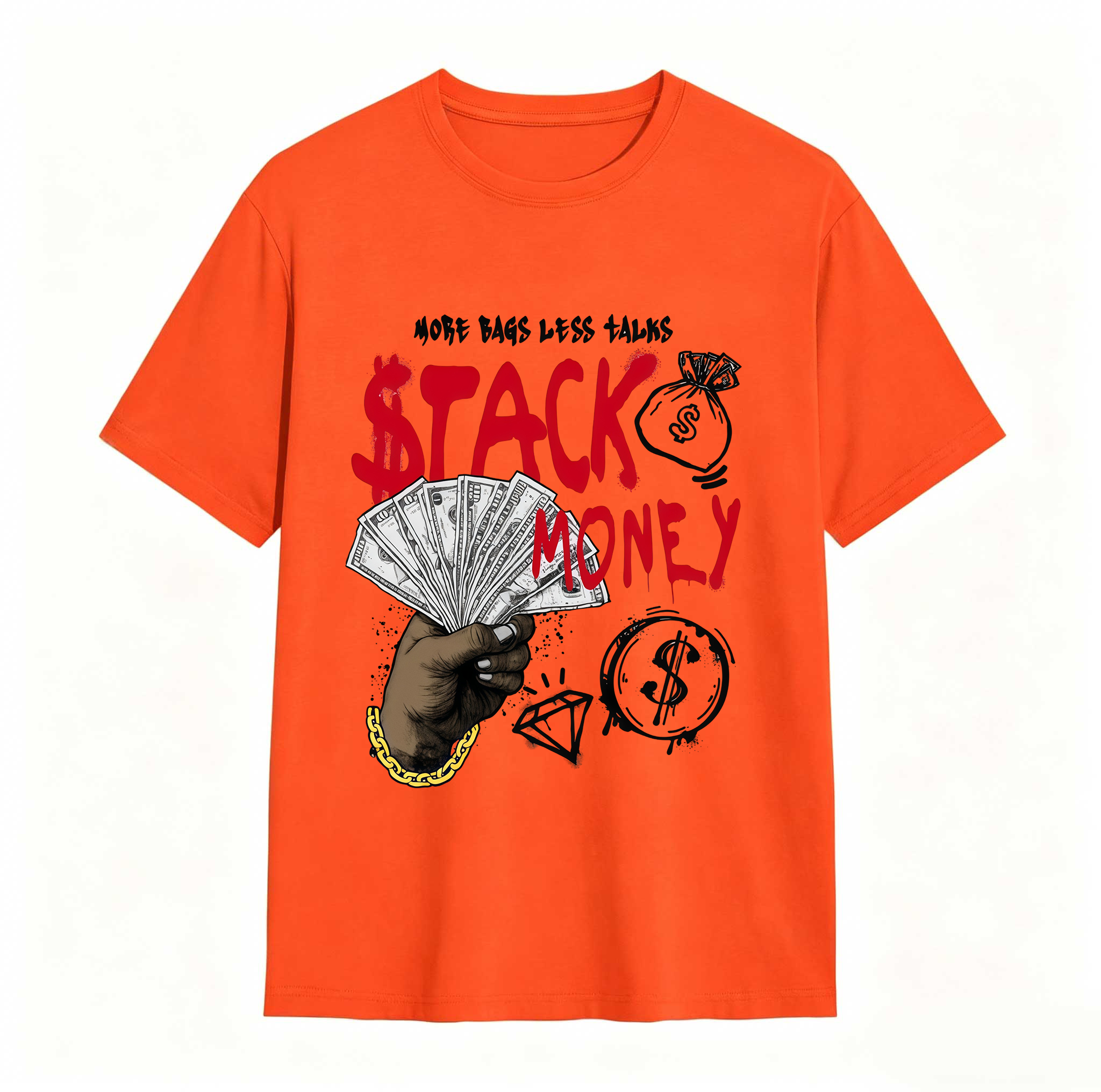 Stack Money Sneaker Tees - Match Air Jordan 13 University Red