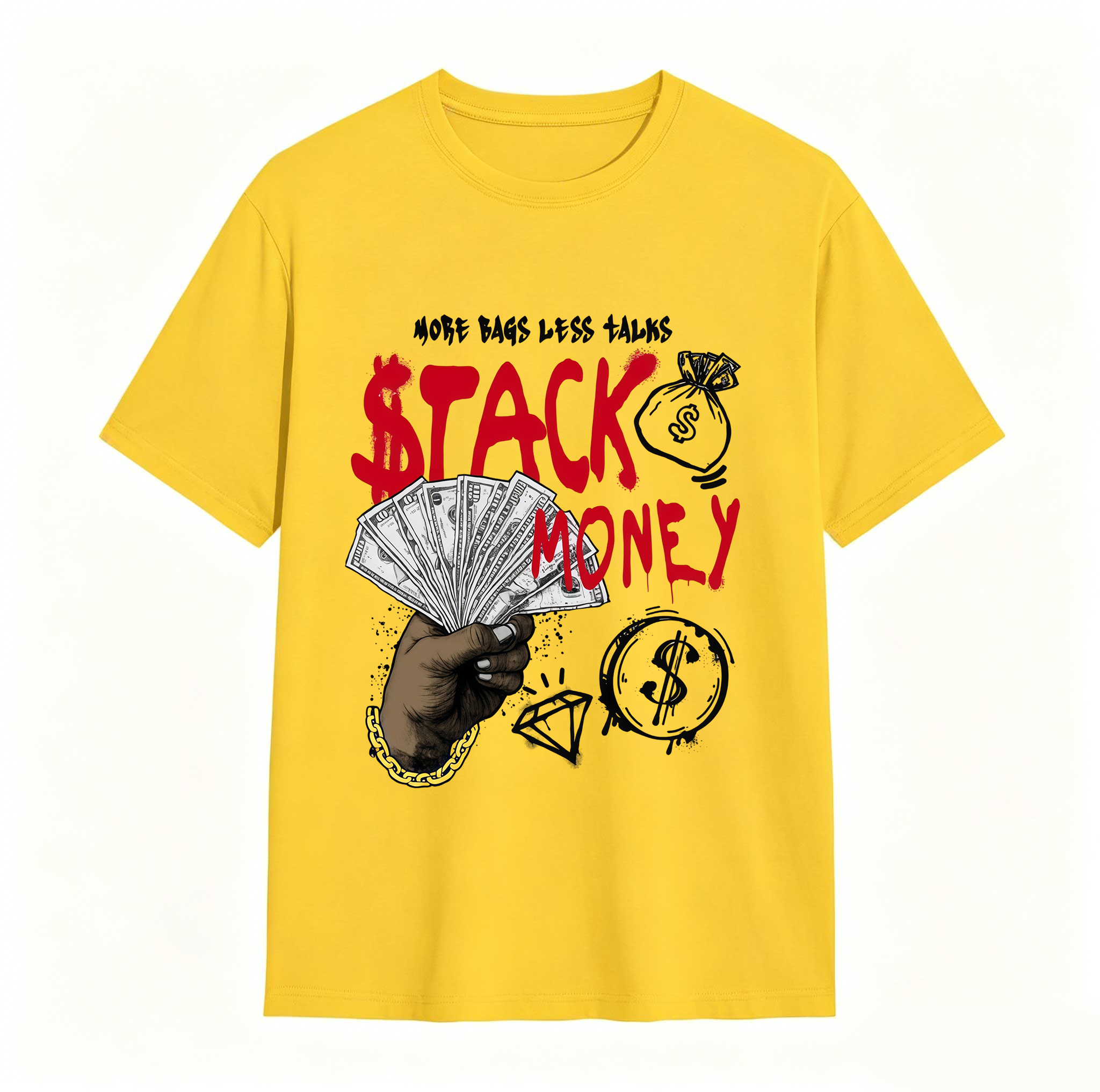 Stack Money Sneaker Tees - Match Air Jordan 13 University Red