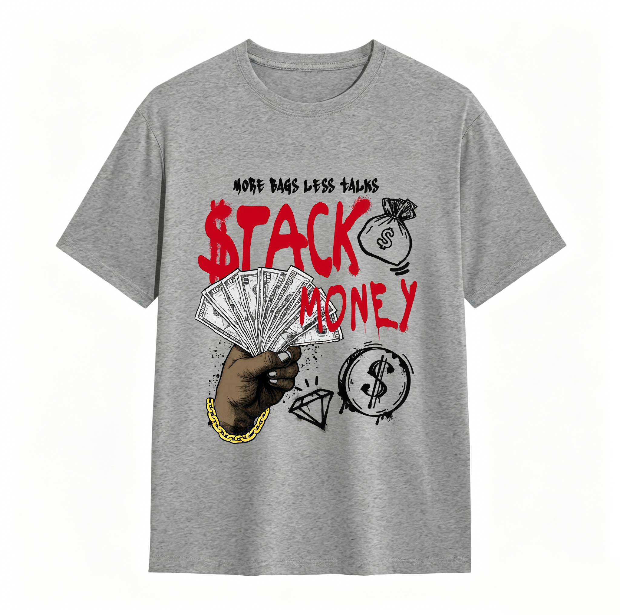 Stack Money Sneaker Tees - Match Air Jordan 13 University Red