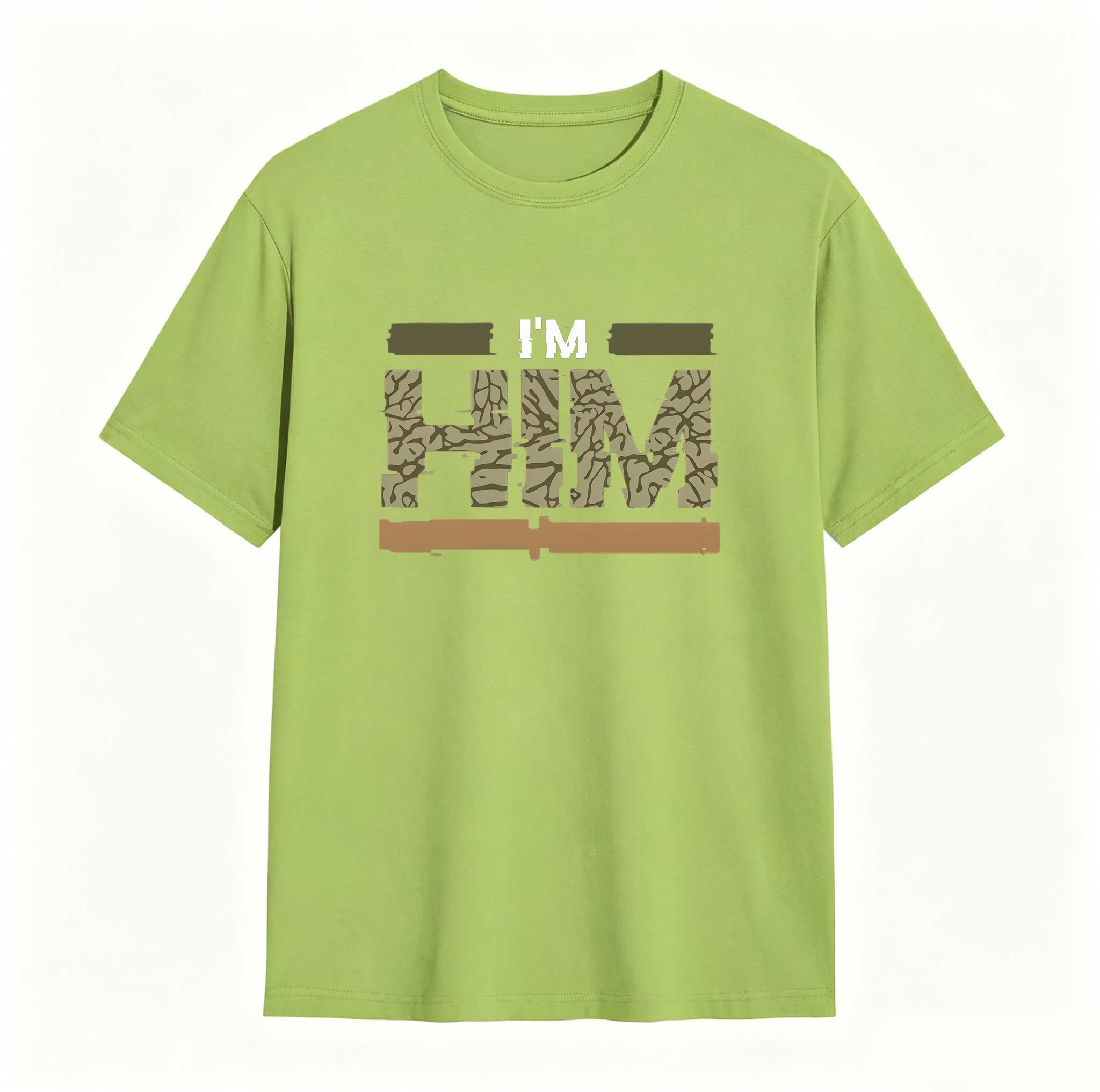 I'm HIM Sneaker Tee - Jordan 3 Family Affair Medium Olive Matching Sneaker Tee Shirt, Shirt To Match Jordan 3 Olive, Sneaker Graphic Tee