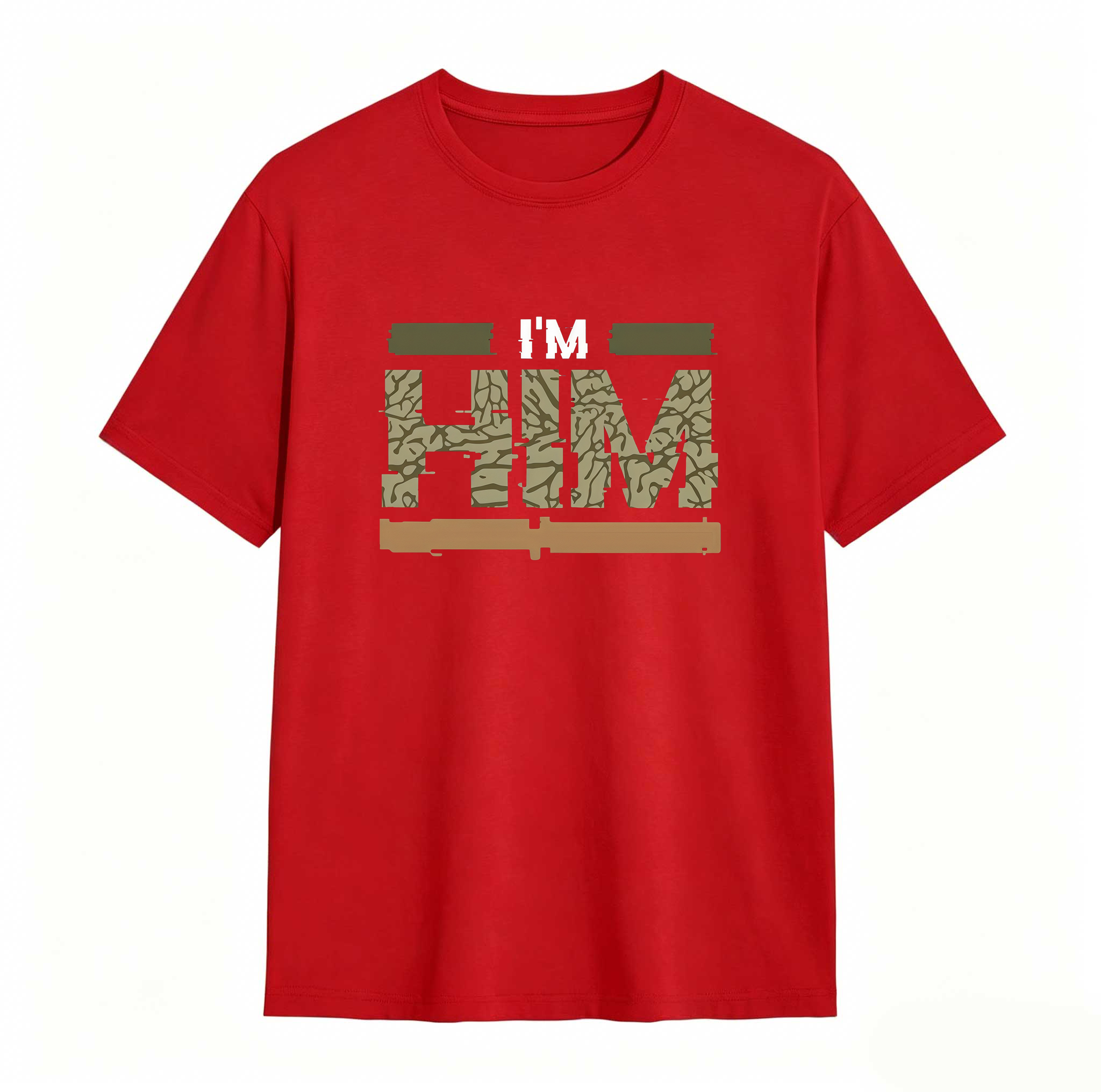 I'm HIM Sneaker Tee - Jordan 3 Family Affair Medium Olive Matching Sneaker Tee Shirt, Shirt To Match Jordan 3 Olive, Sneaker Graphic Tee