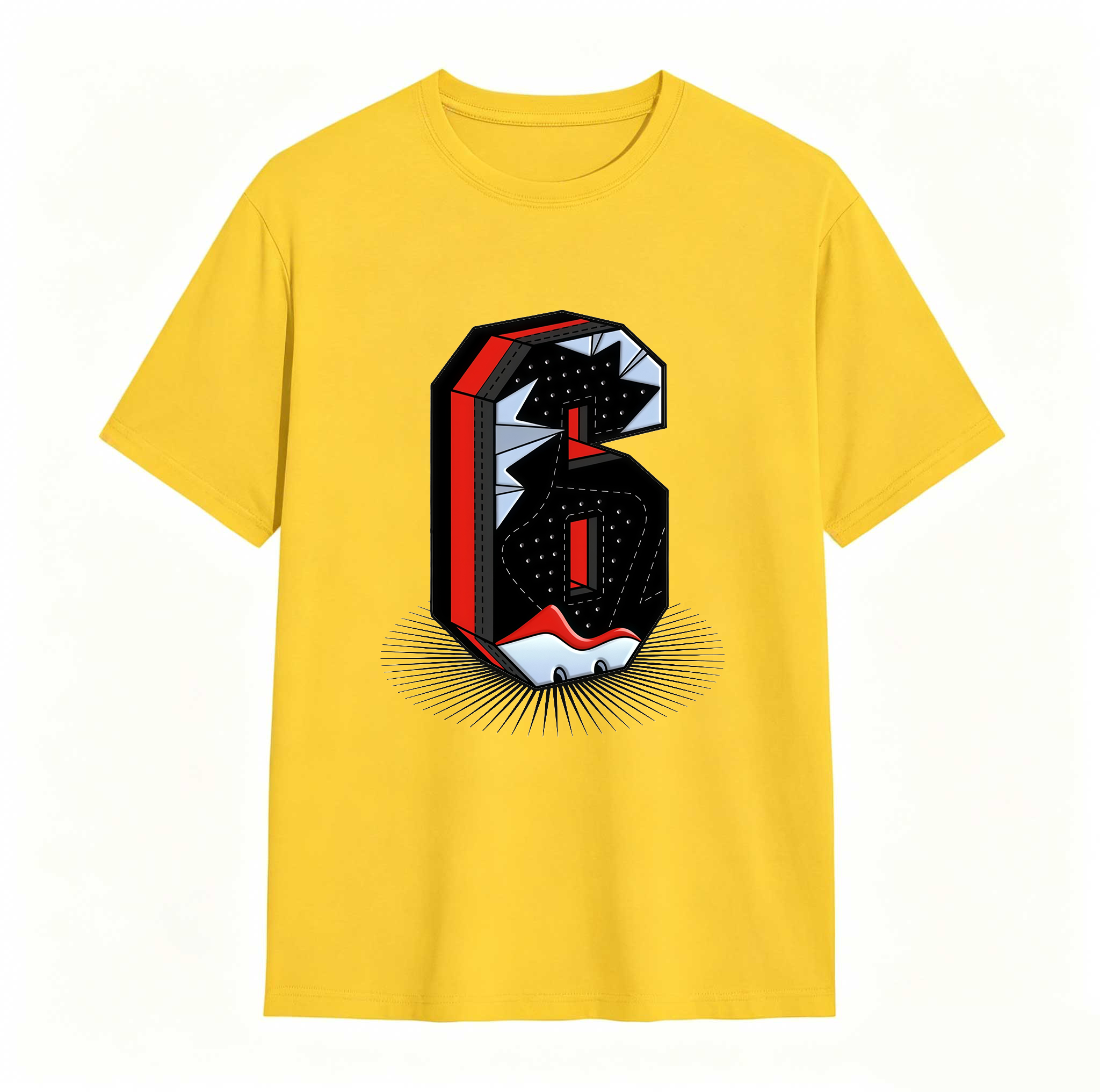 Number Statue Sneaker Tees - Match Air Jordan 6 Reverse Infrared