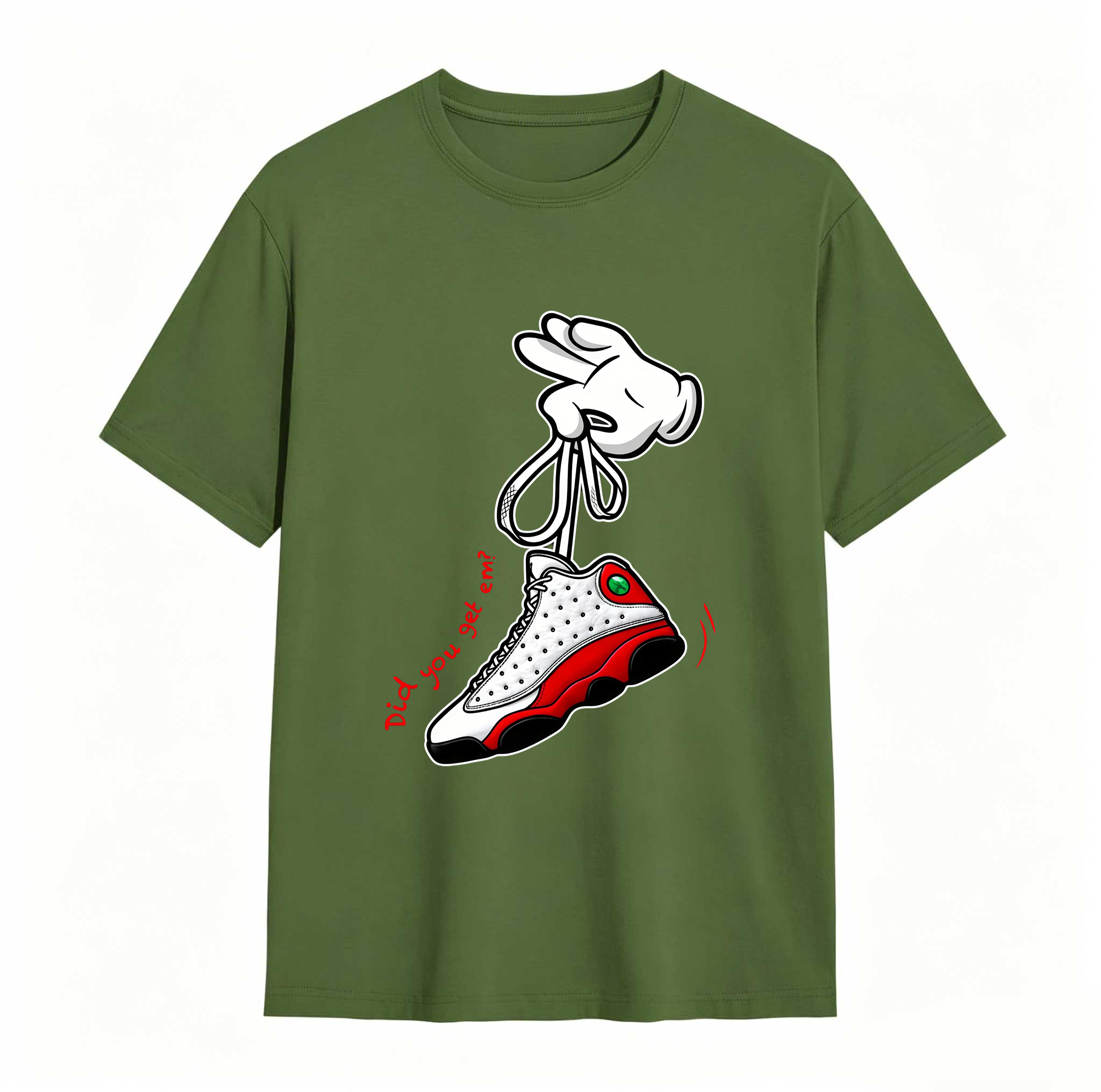 Cartoon Hands Sneaker Tees - Match Air Jordan 13 University Red