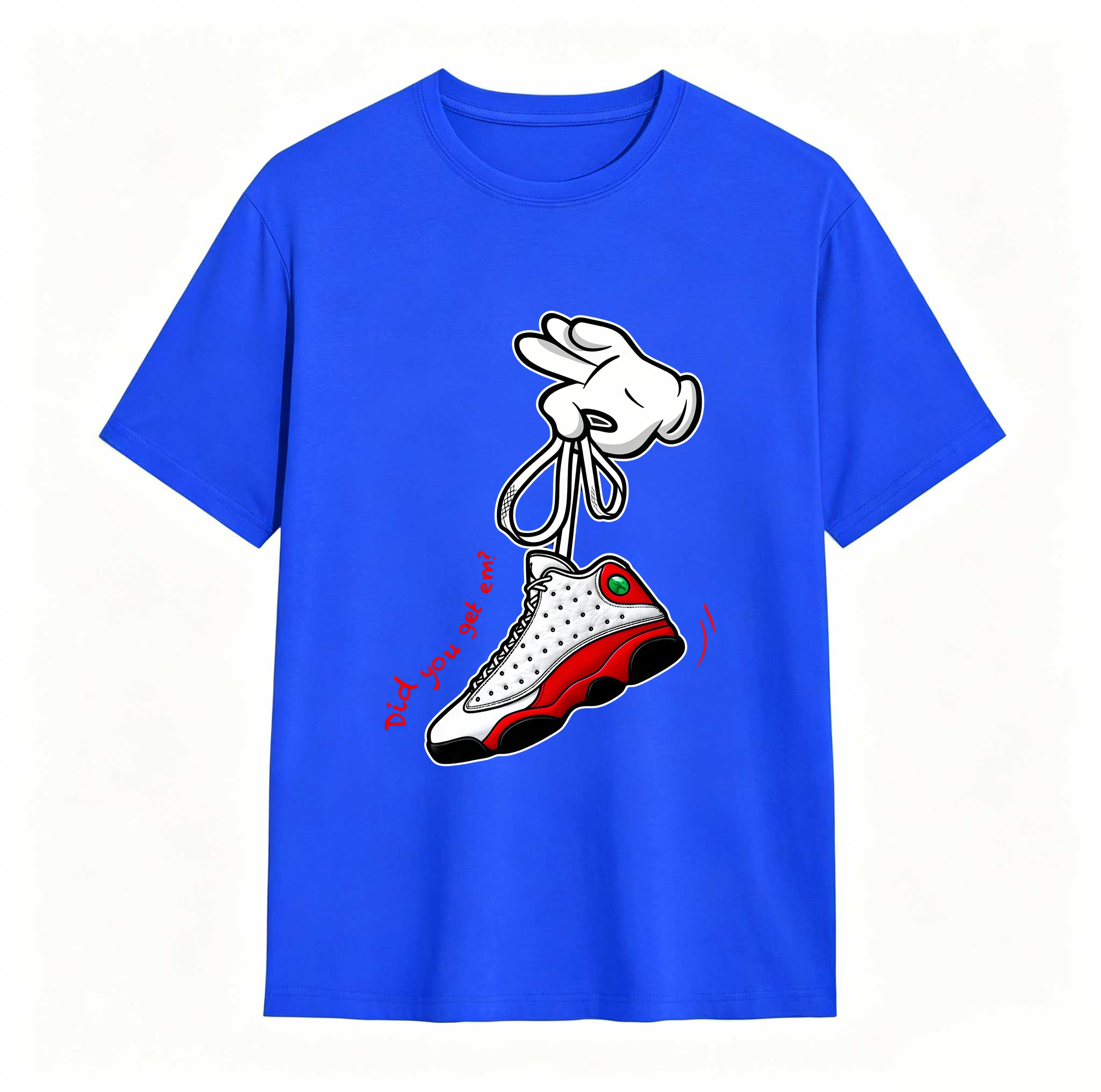 Cartoon Hands Sneaker Tees - Match Air Jordan 13 University Red