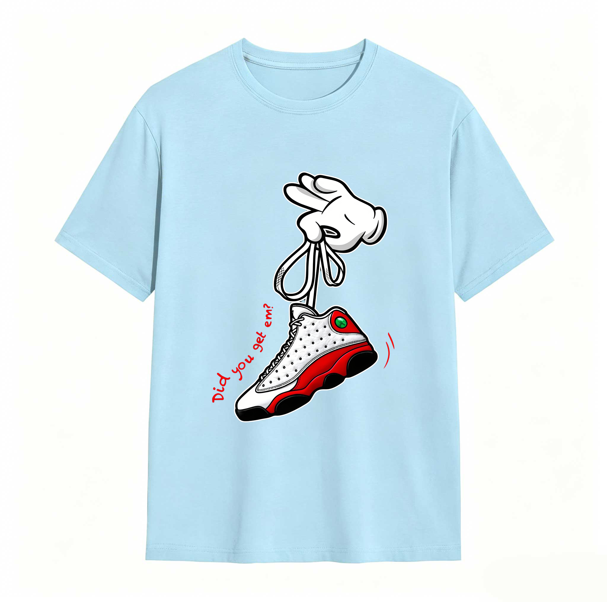 Cartoon Hands Sneaker Tees - Match Air Jordan 13 University Red