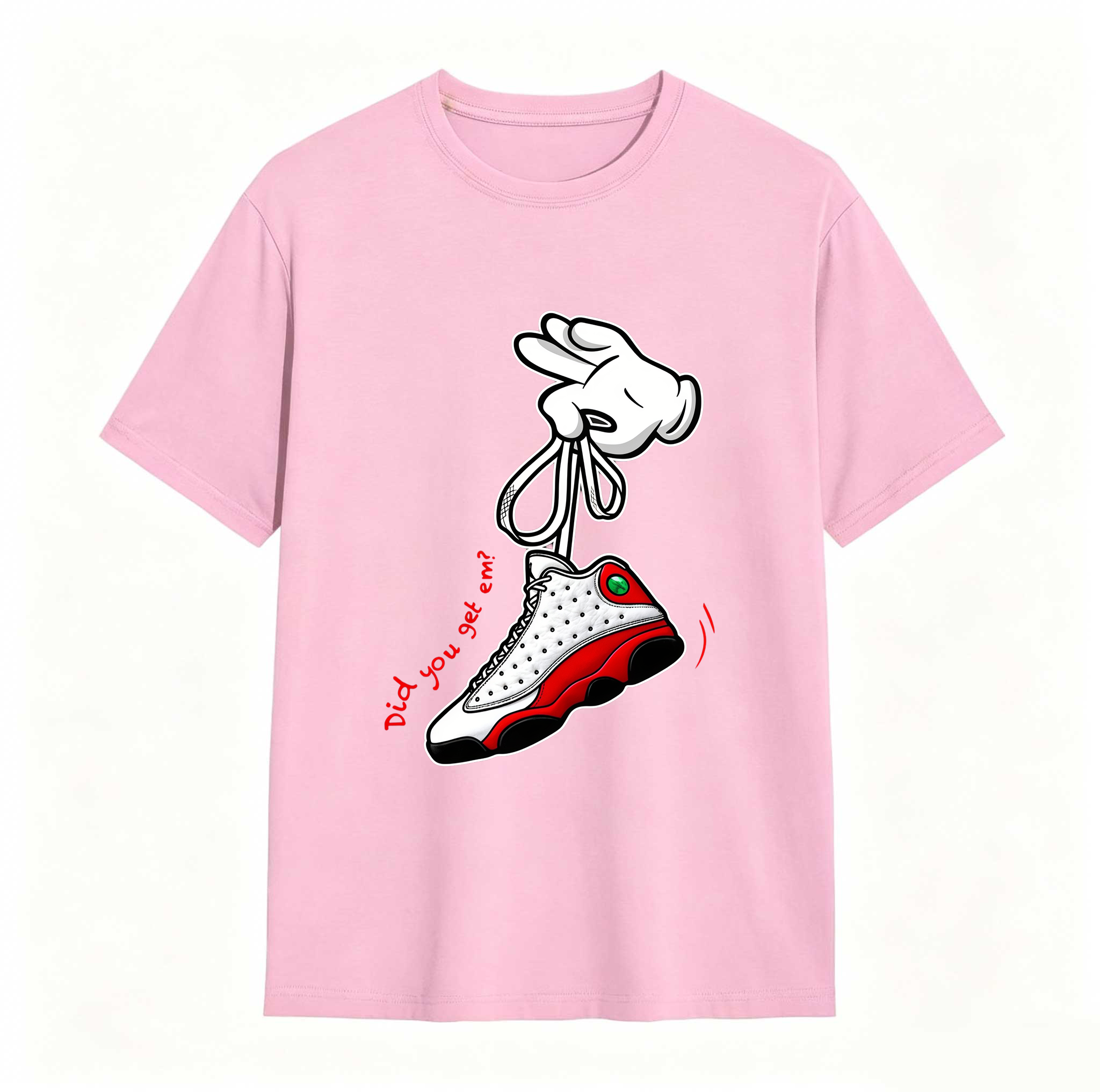 Cartoon Hands Sneaker Tees - Match Air Jordan 13 University Red