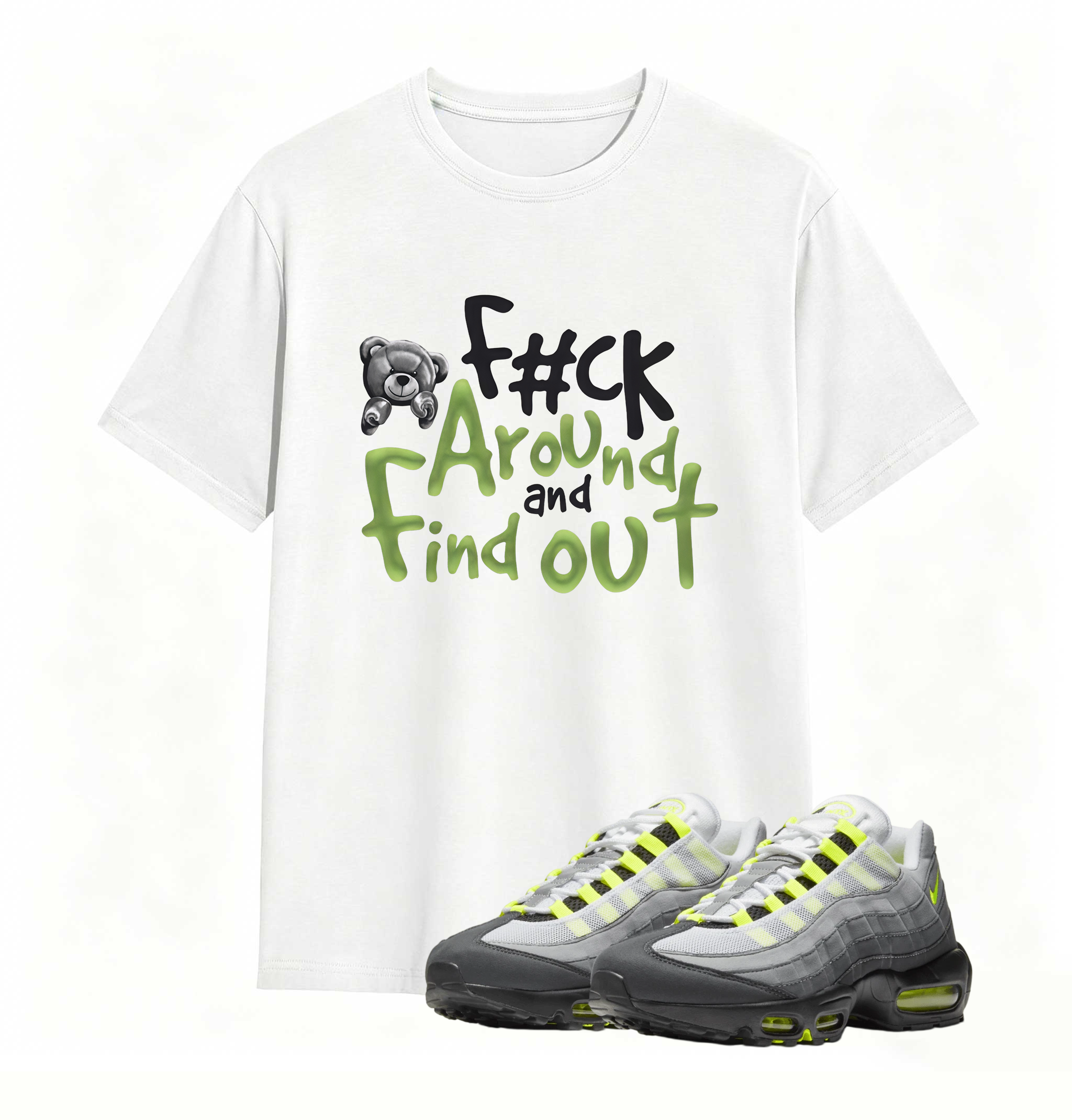 Air Max 95 OG Neon Yellow Shirt, Matching FCK Tshirt
