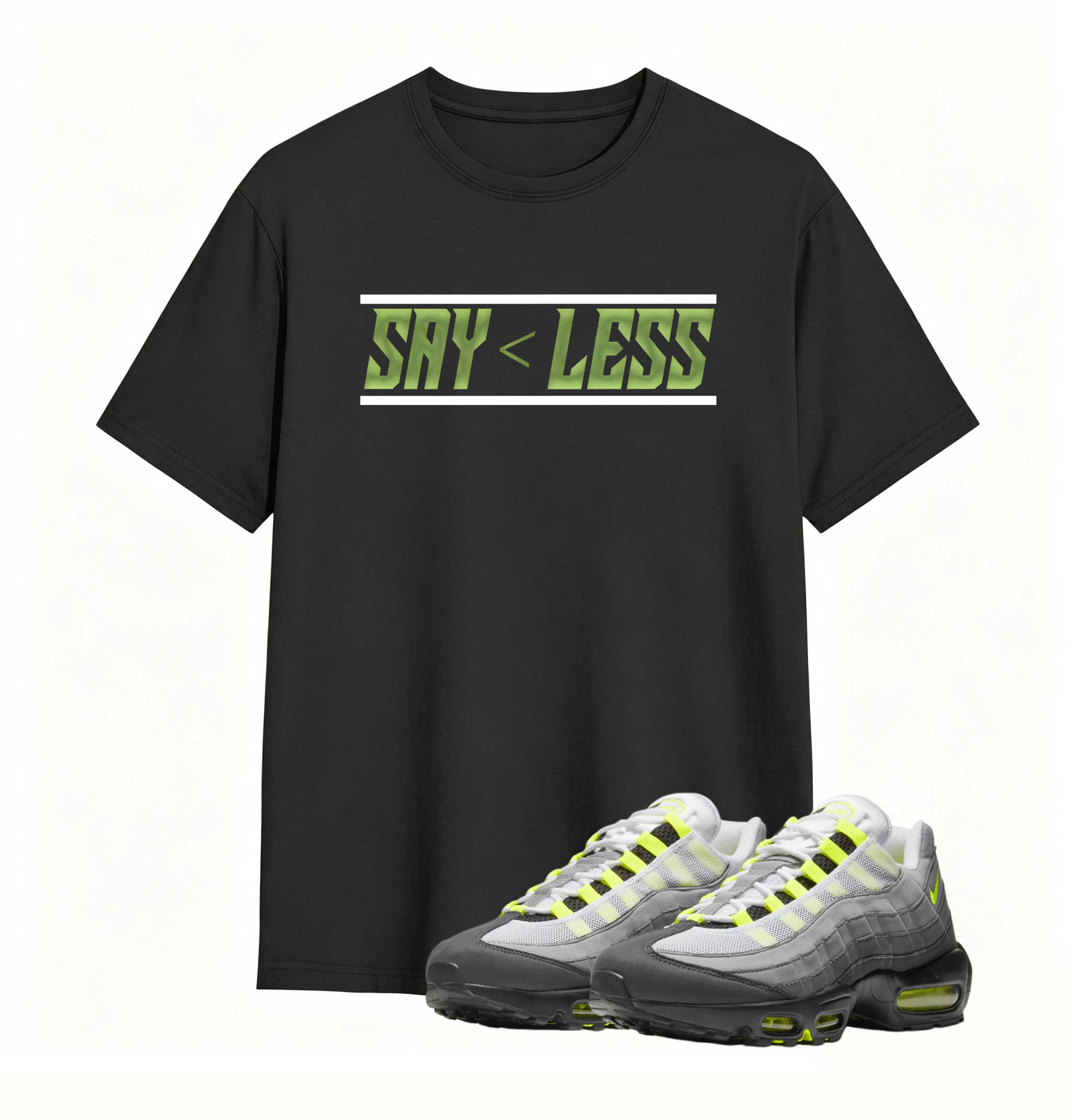 Air Max 95 OG Big Bubble Neon Matching LESS Tshirt