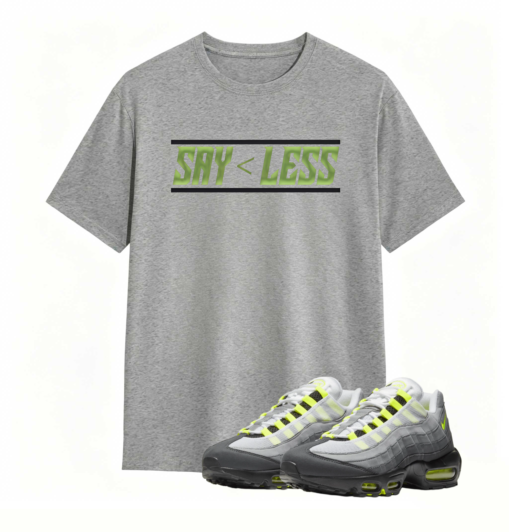 Air Max 95 OG Big Bubble Neon Matching LESS Tshirt