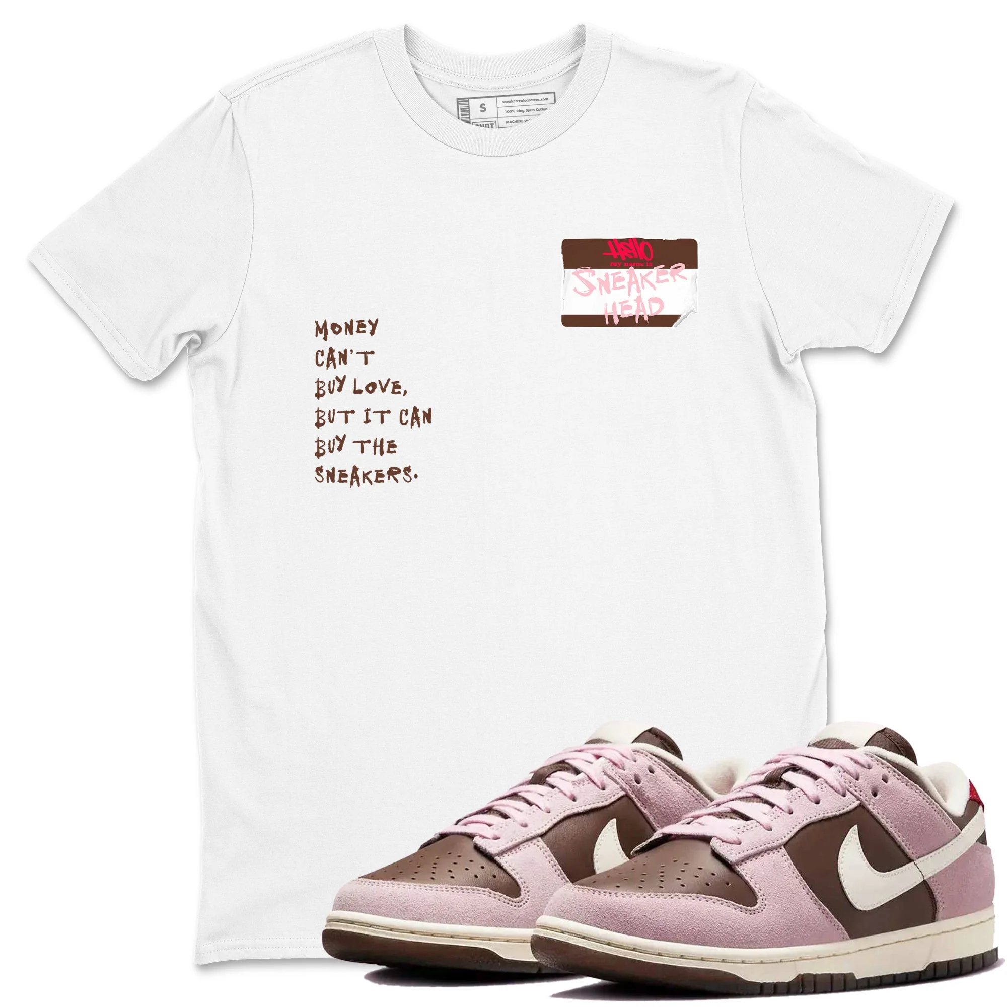 Sneakerhead Badge Sneaker Tees - Dunk Cacao Wow And Pink Foam