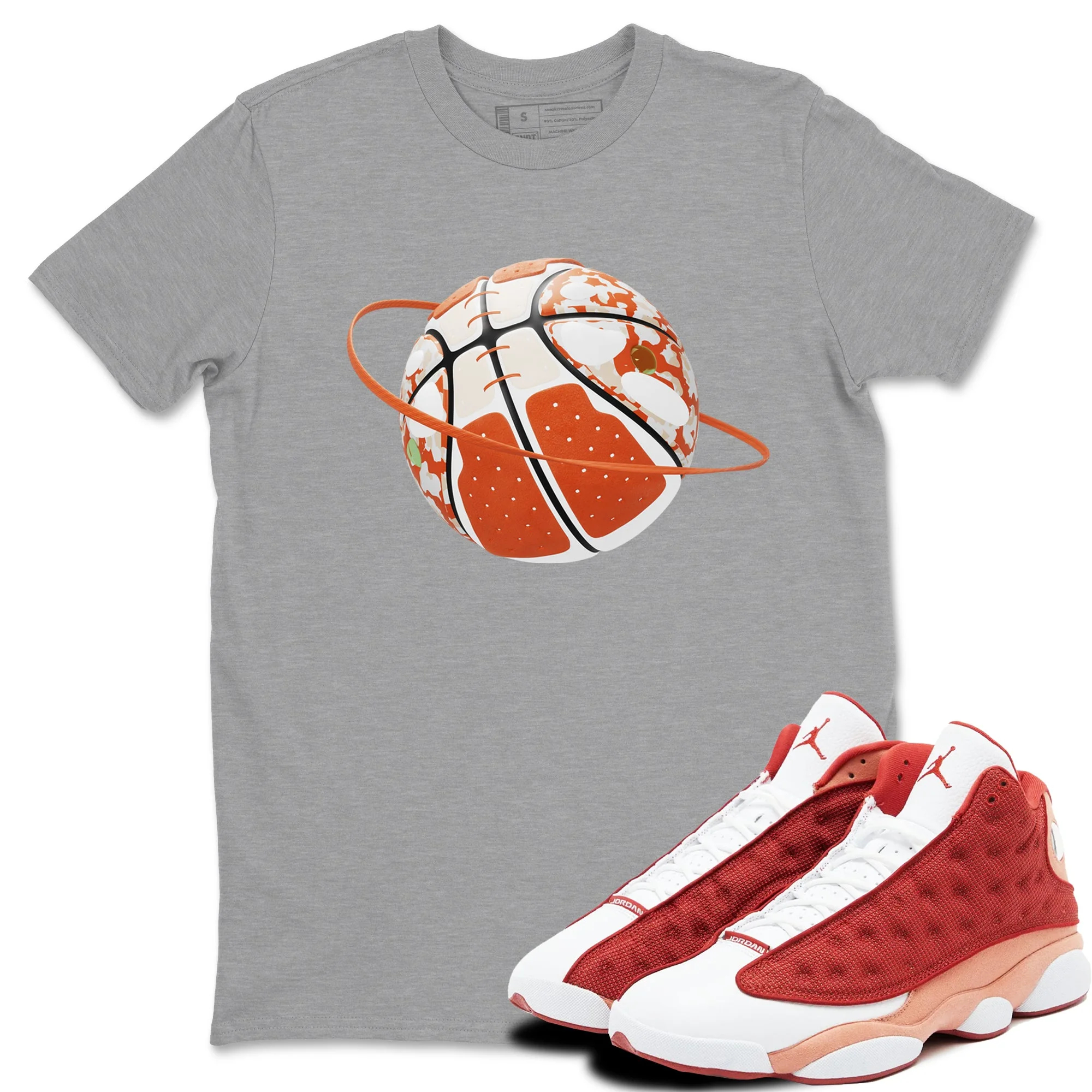 Camo Basketball Planet Sneaker Tees - Air Jordan 13 Dune Red