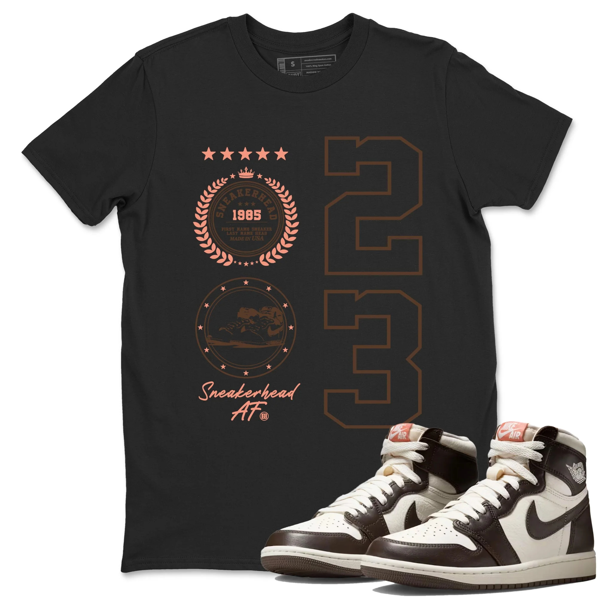 Sneaker Emblem Sneaker Tees - Air Jordan 1 Baroque Brown