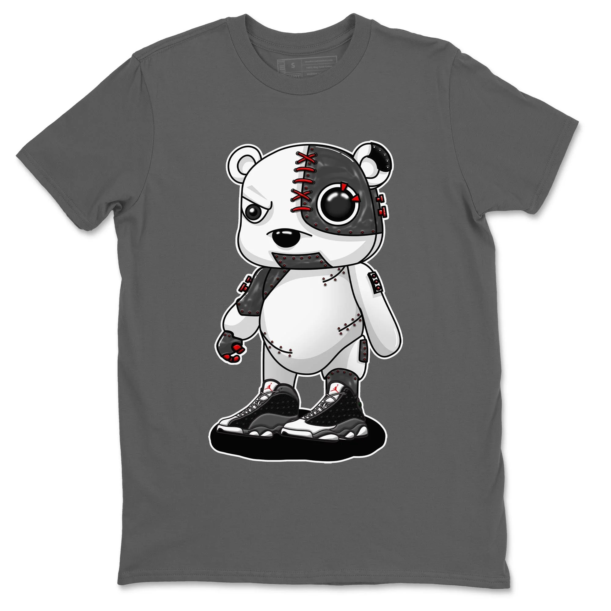 Cyborg Bear Unisex Tops - Air Jordan 13 Black Flint