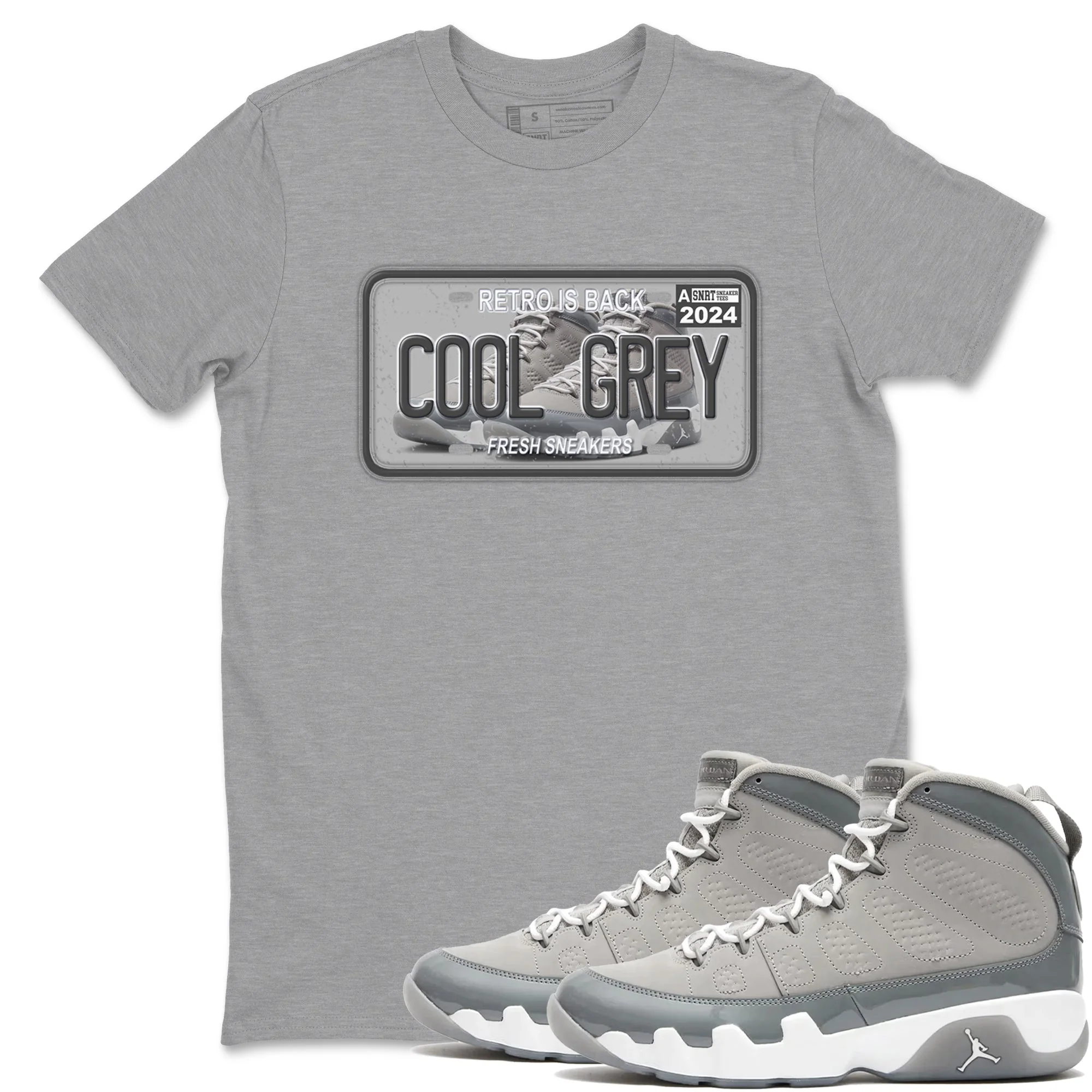 Sneaker Plate Sneaker Tees - Air Jordan 9 Cool Grey