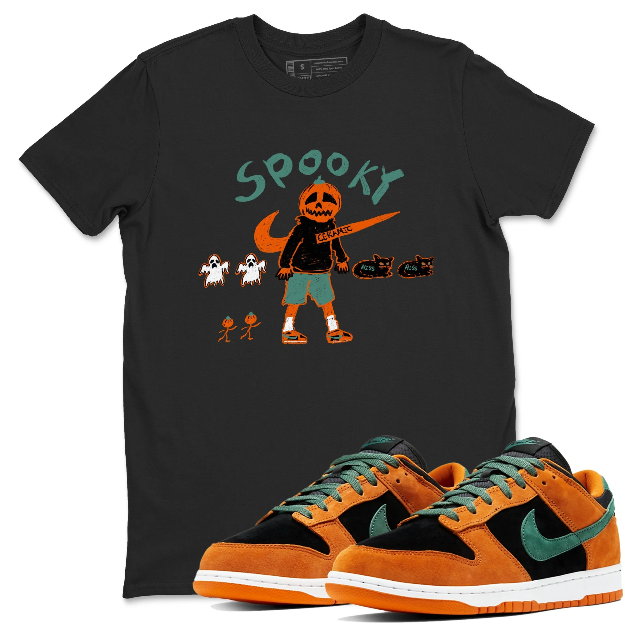 Spooky Pumpkin Sneaker Tees - Dunk Ceramic