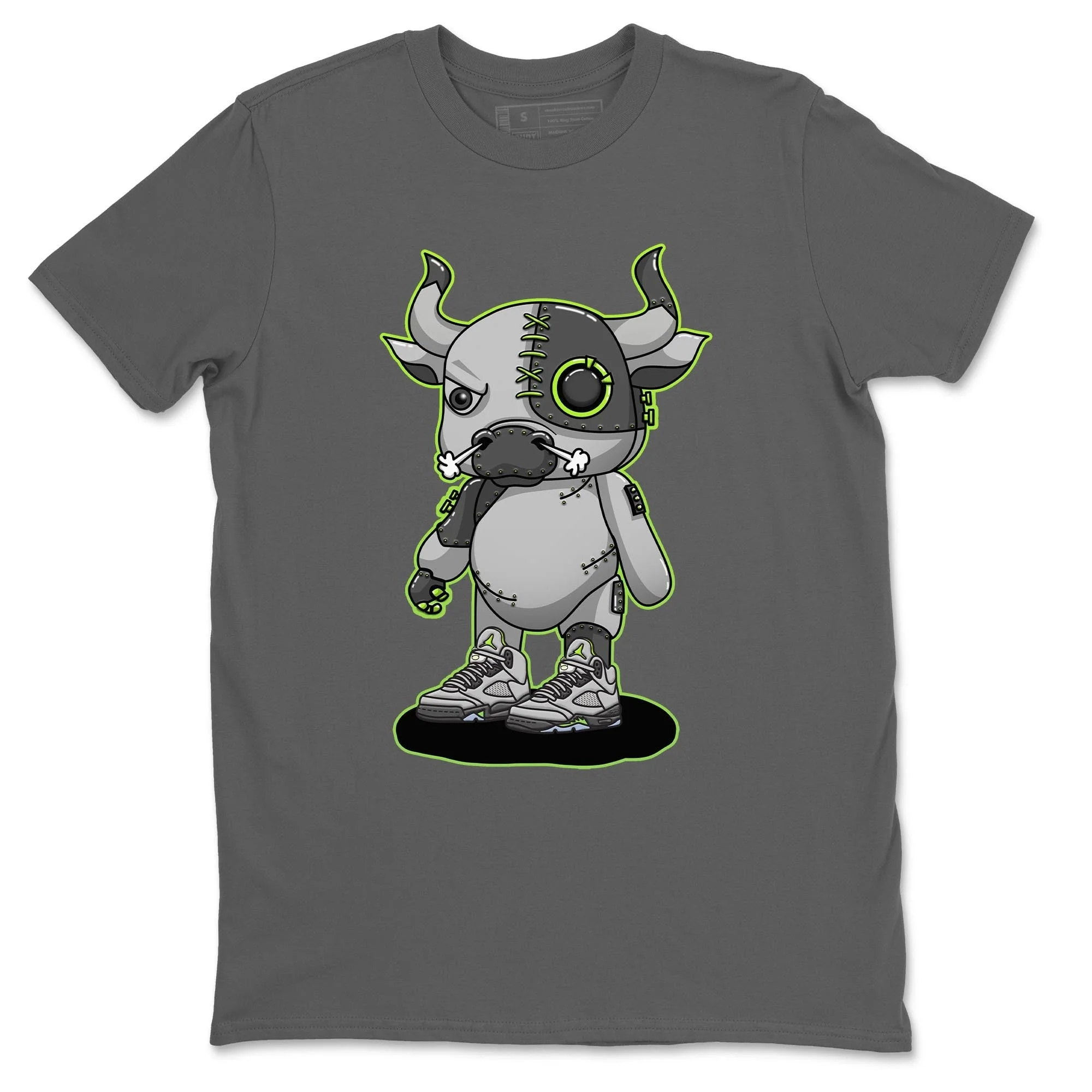 Cyborg Bull Unisex Tops - Air Jordan 5 Green Bean