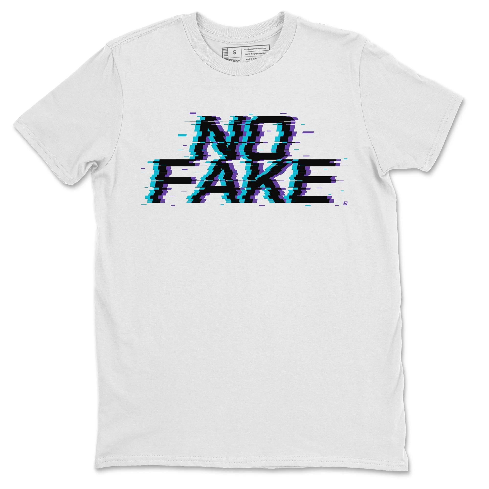 No Fake Glitch SNRT Sneaker Tee - Air Jordan 6 Aqua